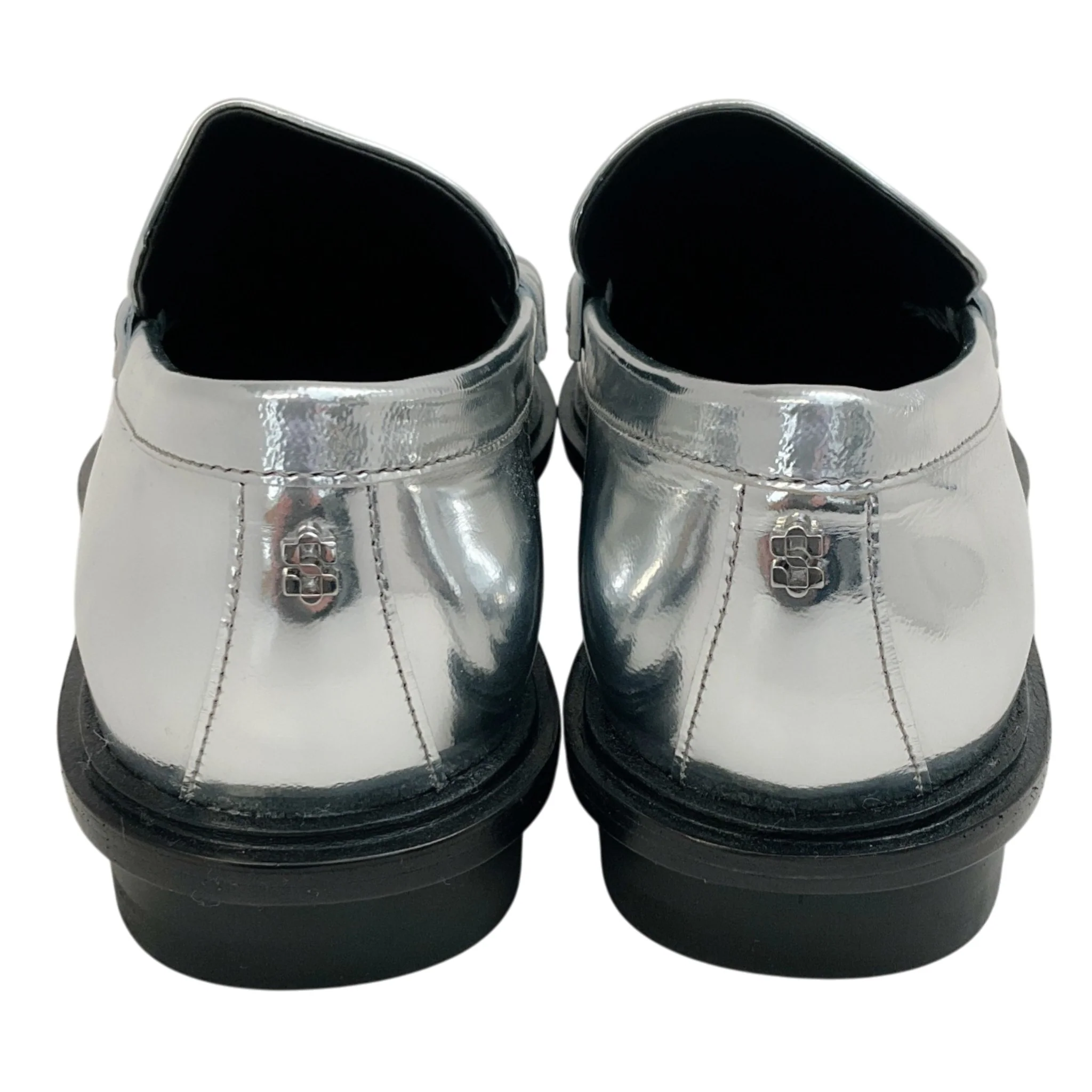 Simkhai Silver Metallic Leather Harper Loafers - Image 5