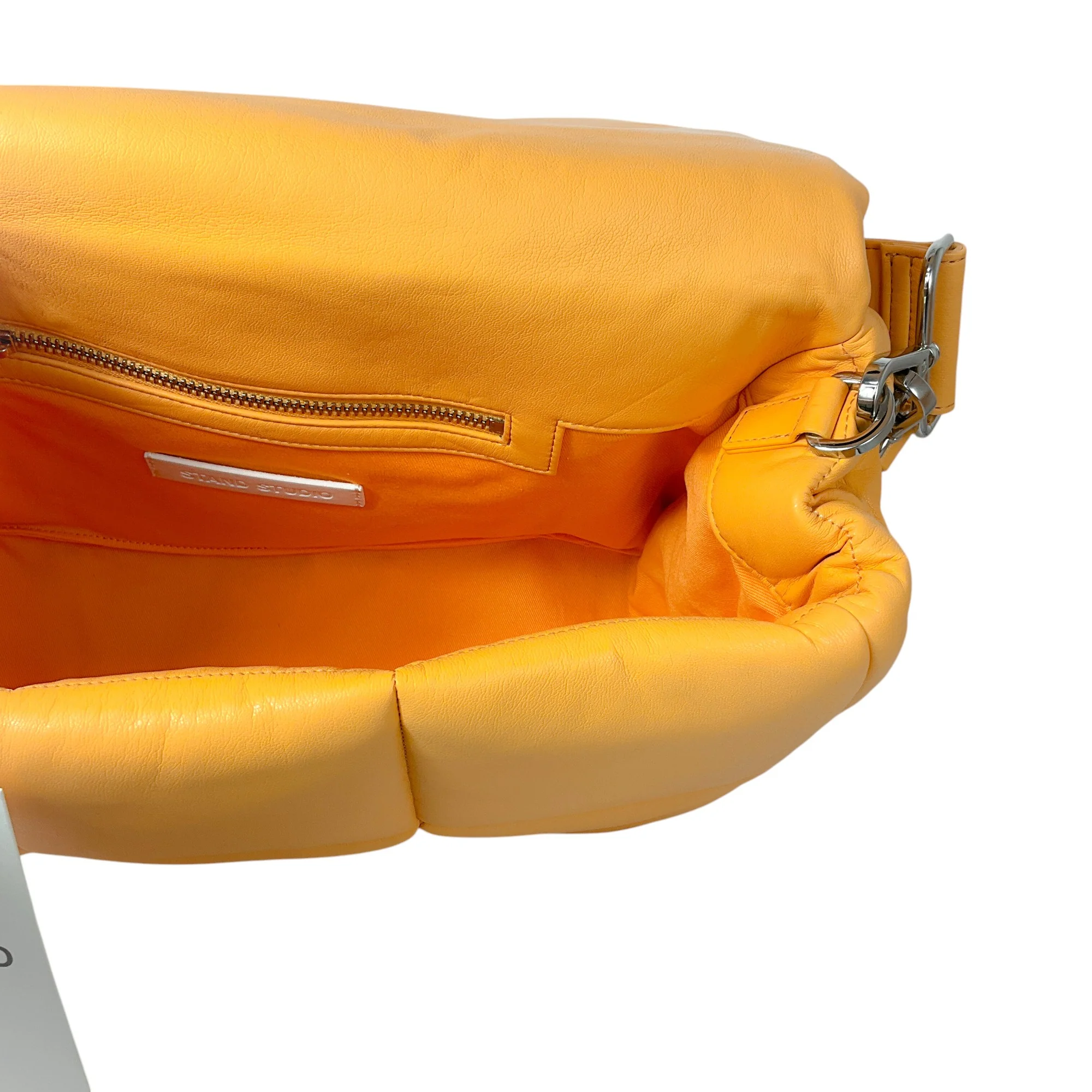 Stand Studio Peach Honey Faux Leather Grained Wanda Clutch Bag II - Image 11