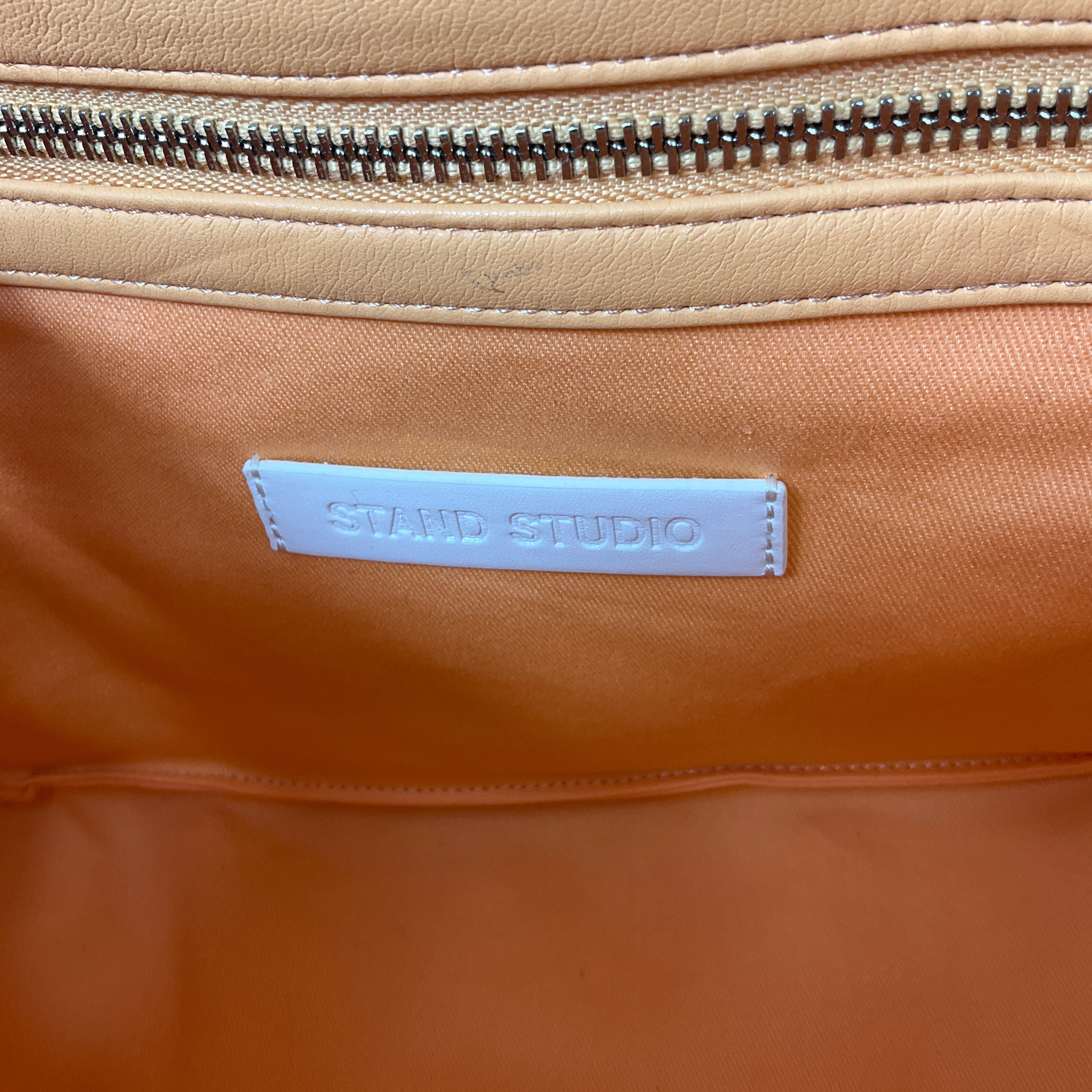 Stand Studio Peach Honey Faux Leather Grained Wanda Clutch Bag II - Image 14