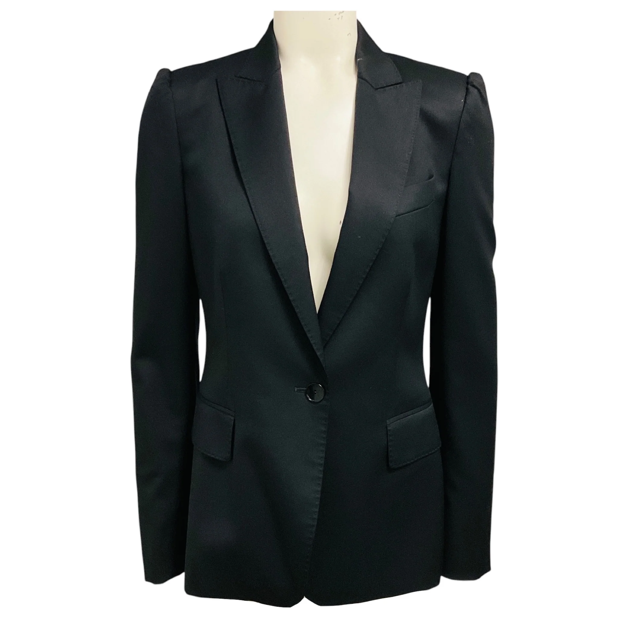 Stella McCartney Black Classic One Button Blazer Jacket