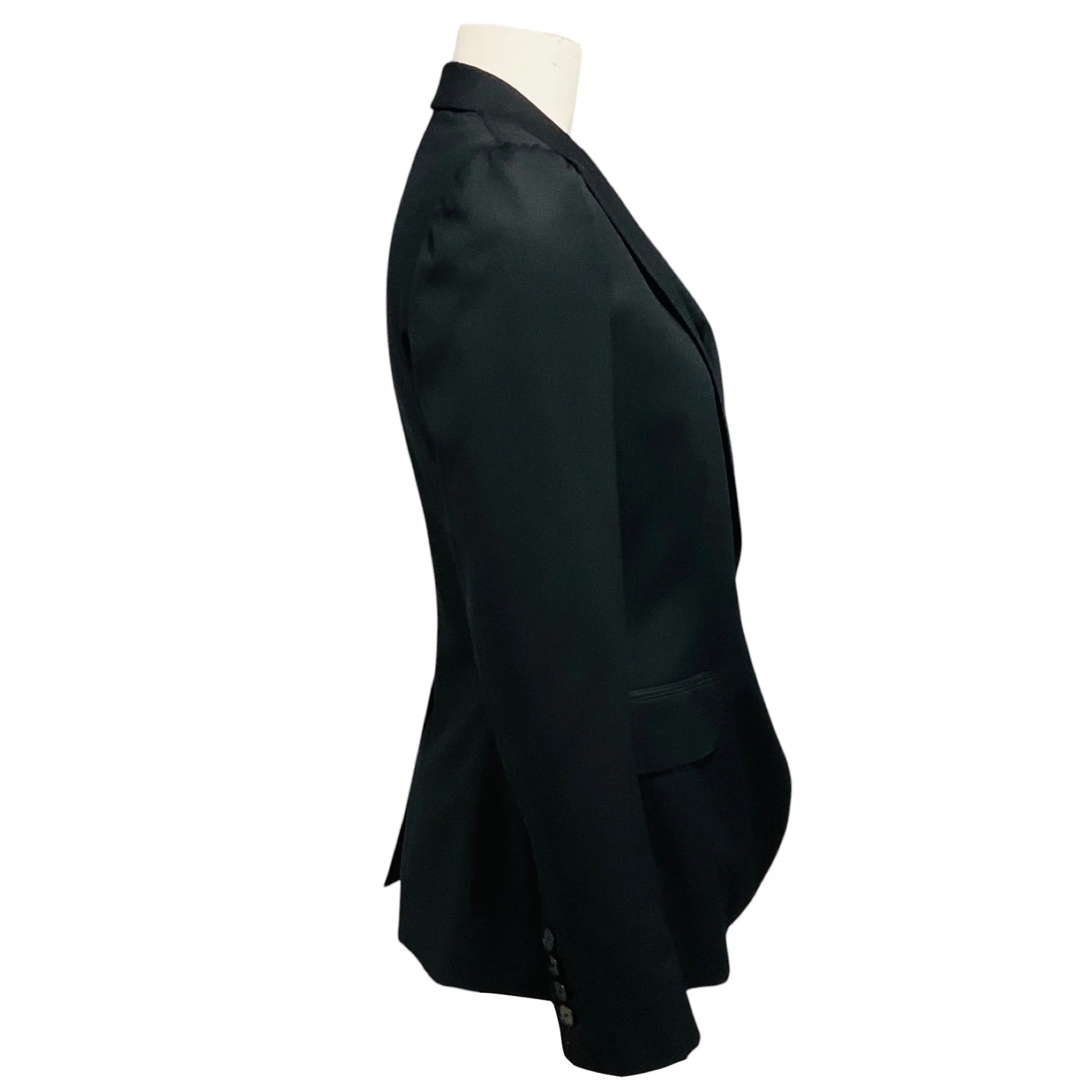 Stella McCartney Black Classic One Button Blazer Jacket - Image 2