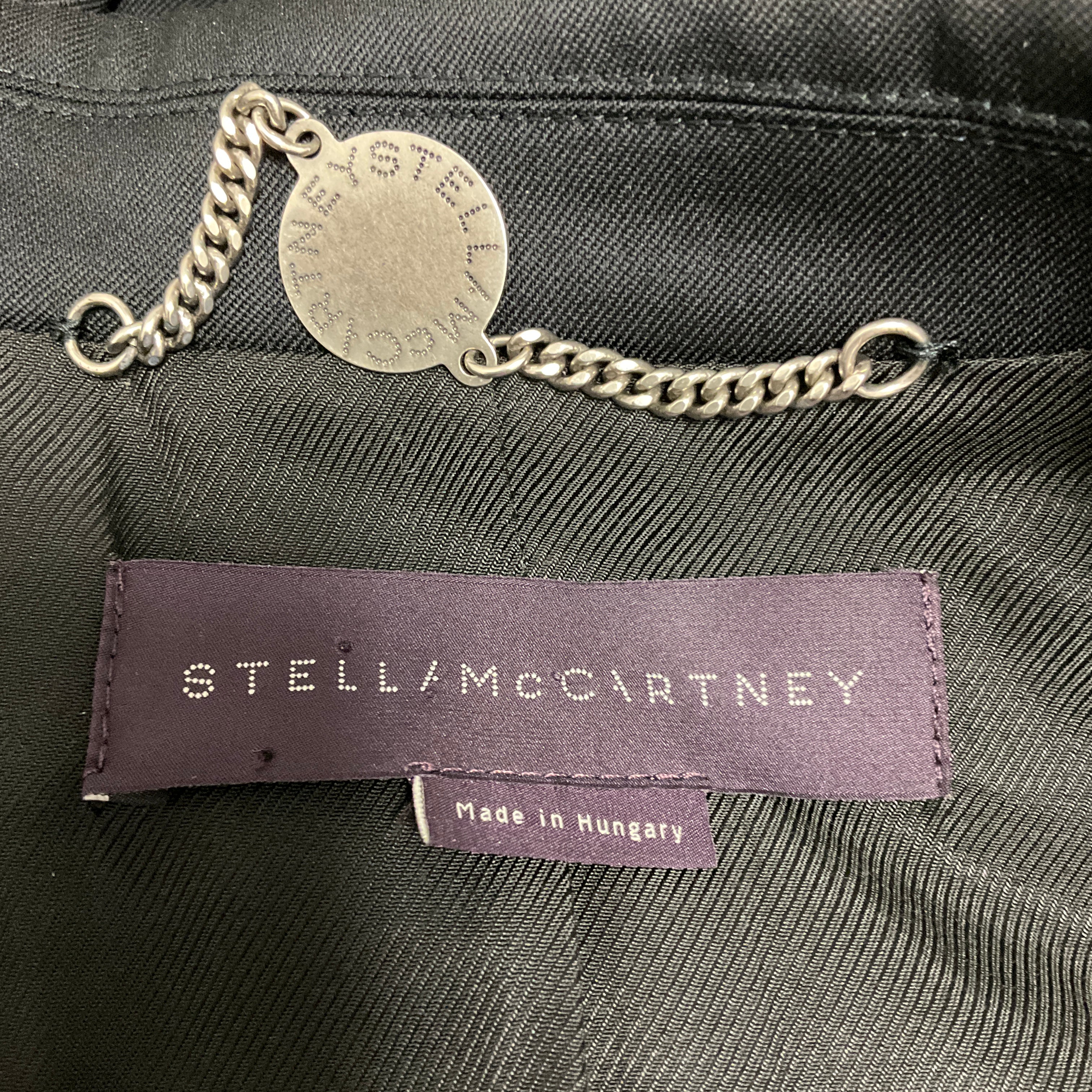 Stella McCartney Black Classic One Button Blazer Jacket - Image 4