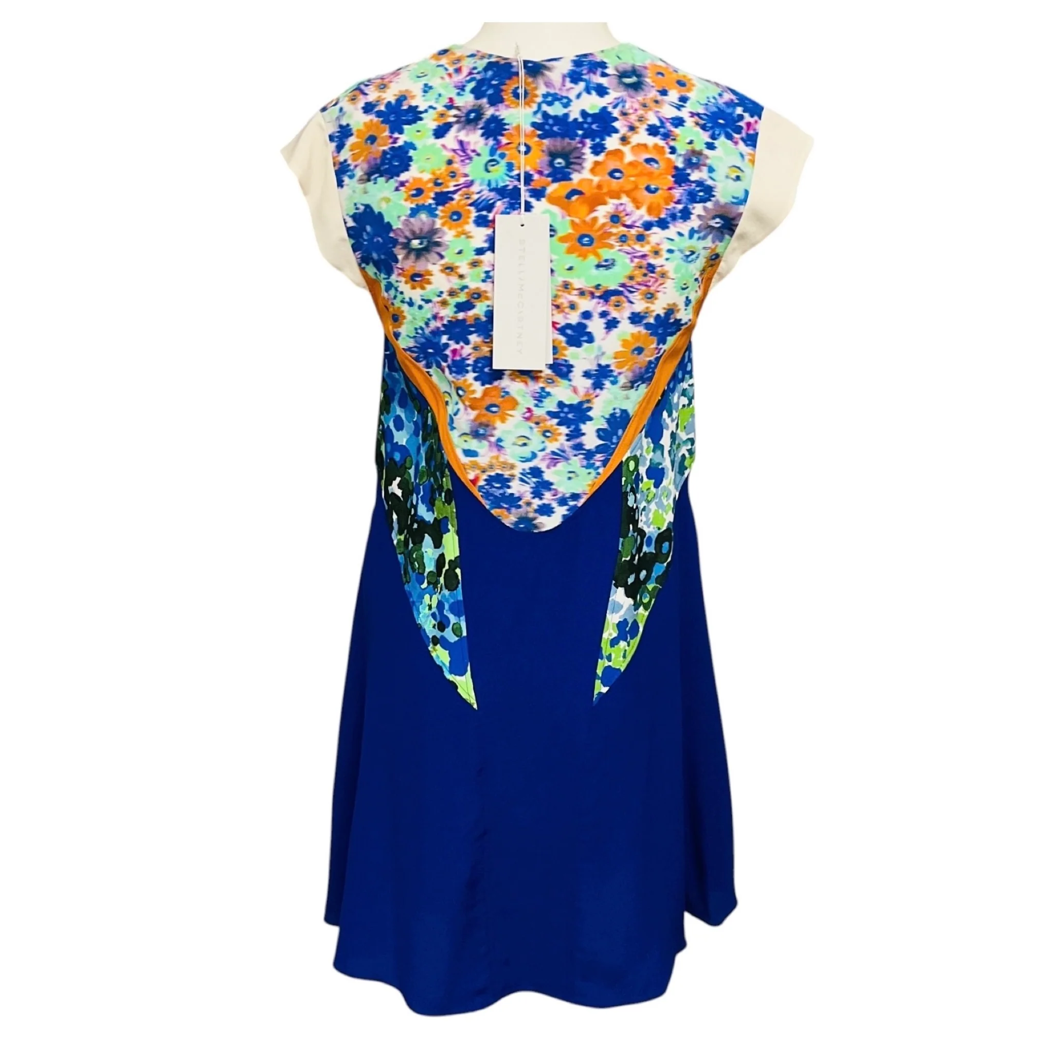 Stella McCartney Blue Multi Printed Silk Dress - Image 3