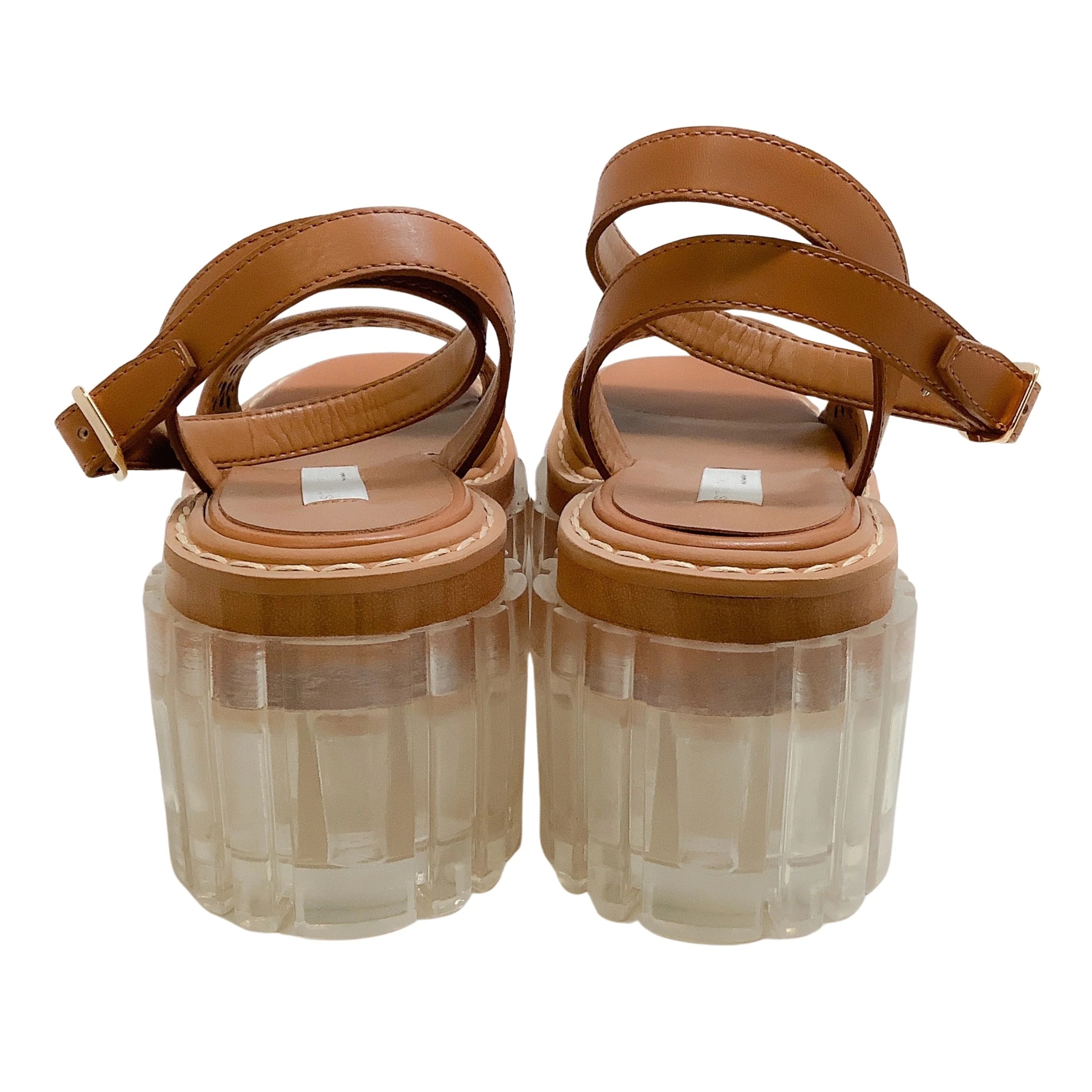 Stella McCartney Cognac Cut Out Emilie Platform Sandals - Image 4