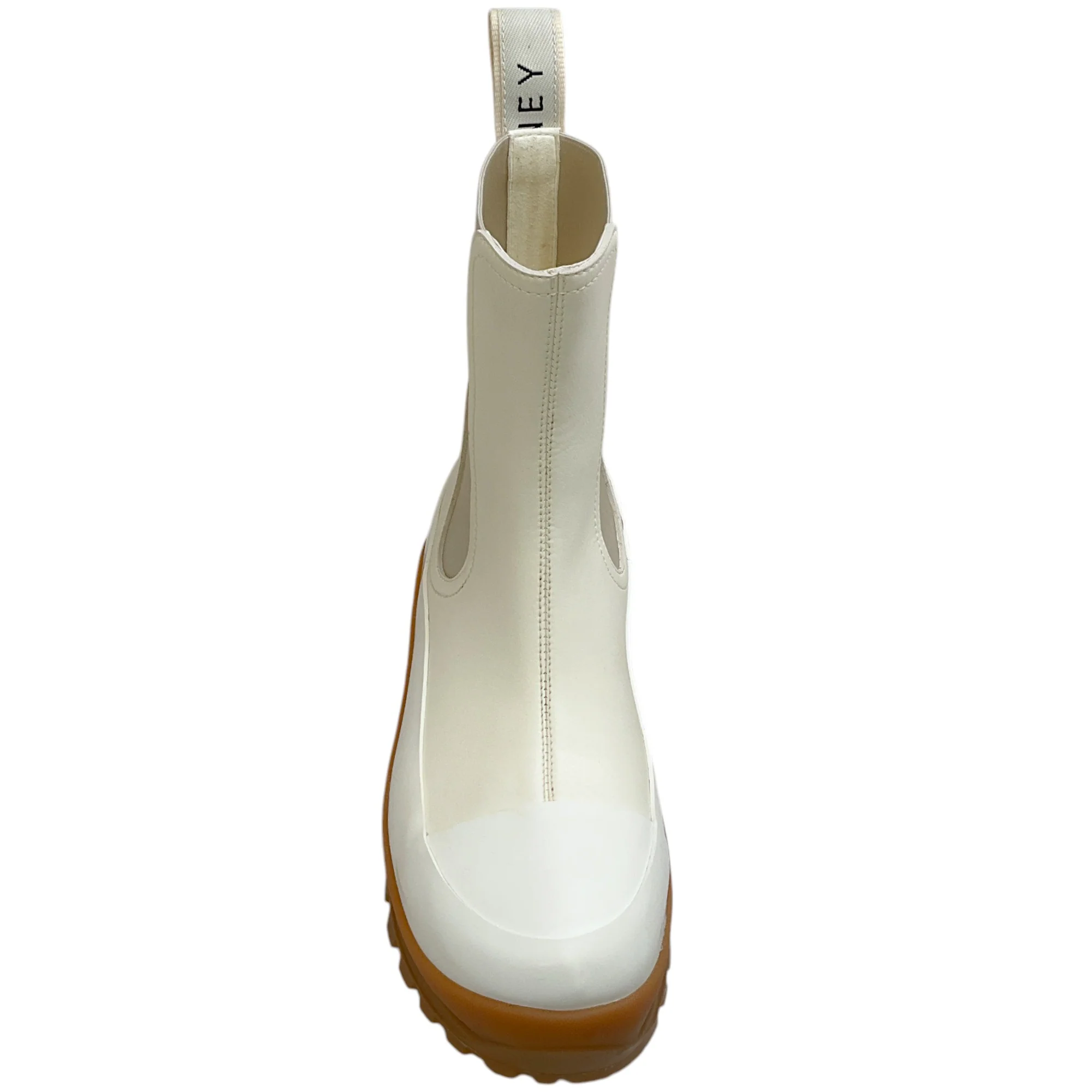 Stella McCartney Cream Vegan Leather Trace Boots - Image 4