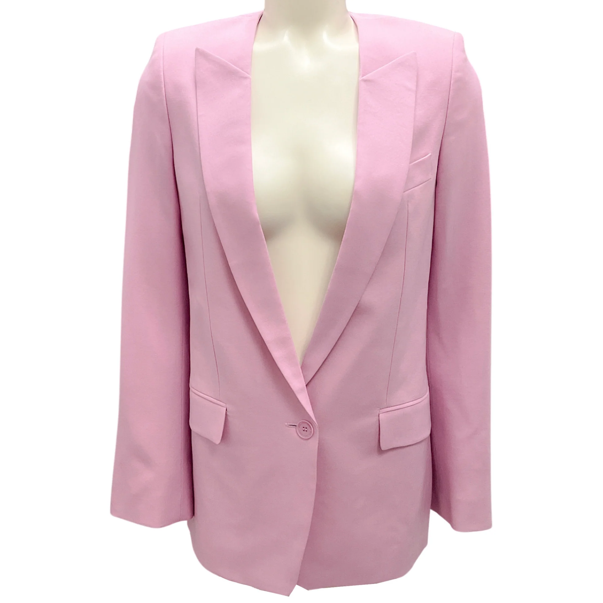Stella McCartney Lilac 2021 Tailored One-Button Wool Blazer