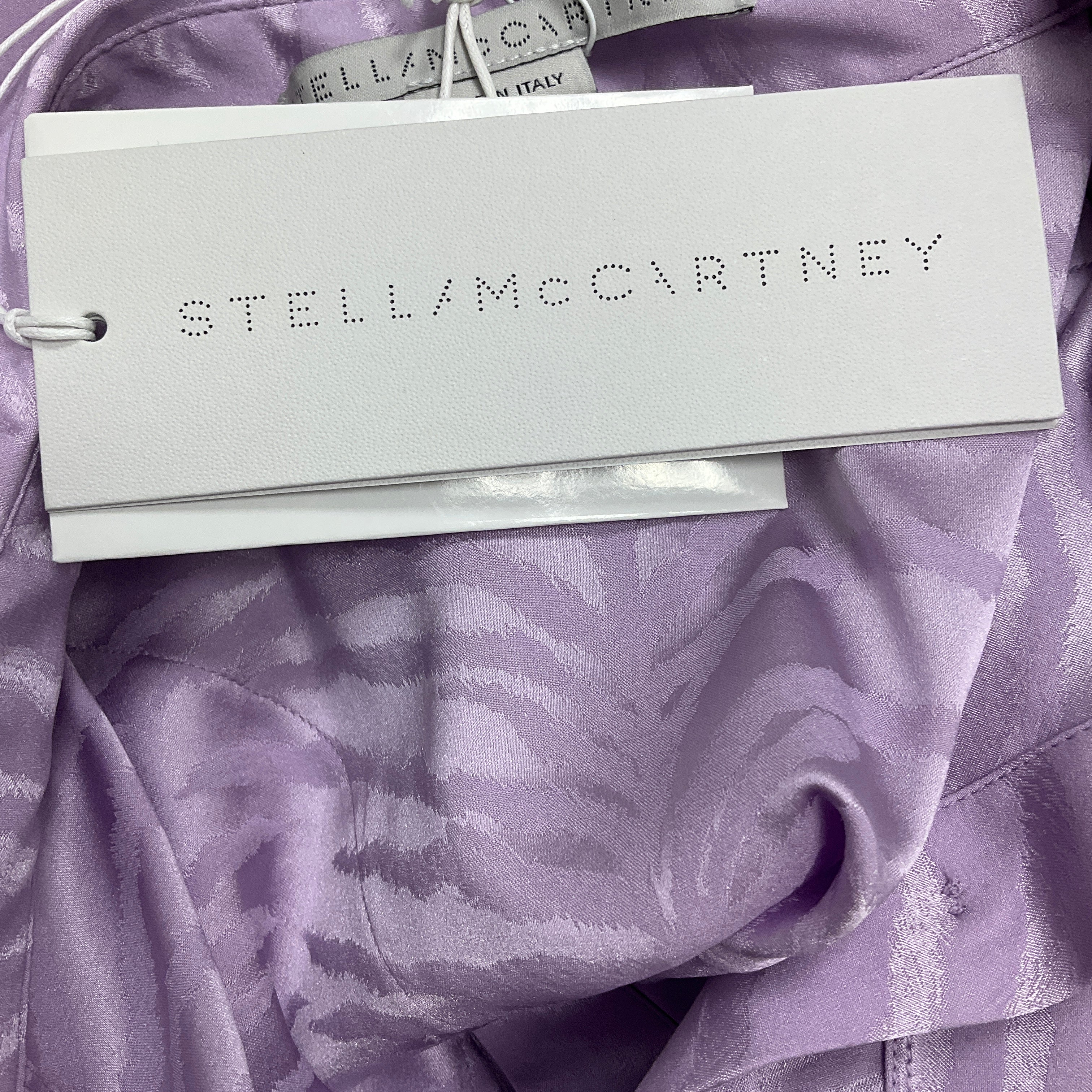 Stella McCartney Lilac 2024 Tiger Print Round Sleeve Shirt - Image 5