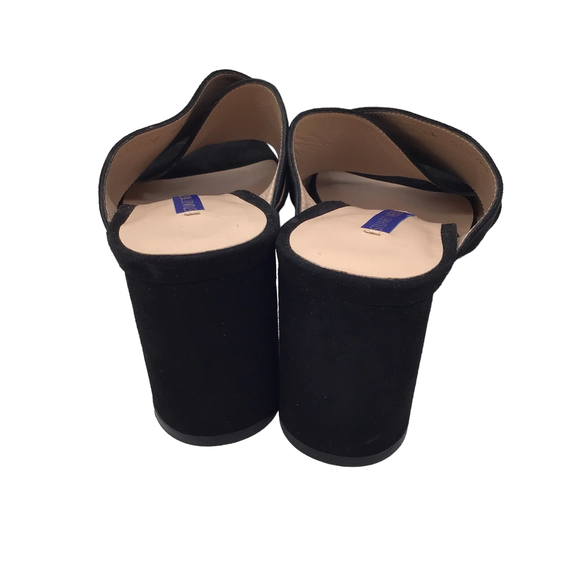 Stuart Weitzman Black Cross Strap Suede Sandals - Image 6