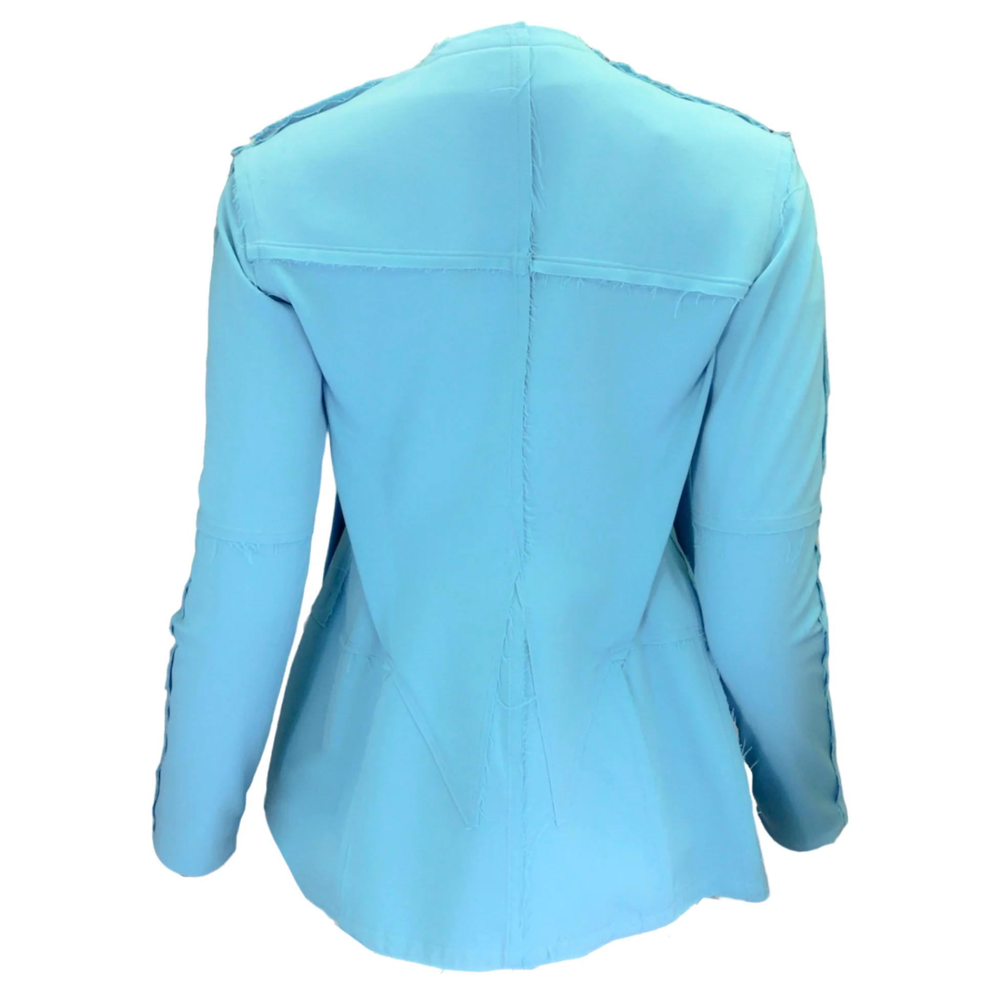 Talia Byre Turquoise Wool Stretch Jacket - Image 3