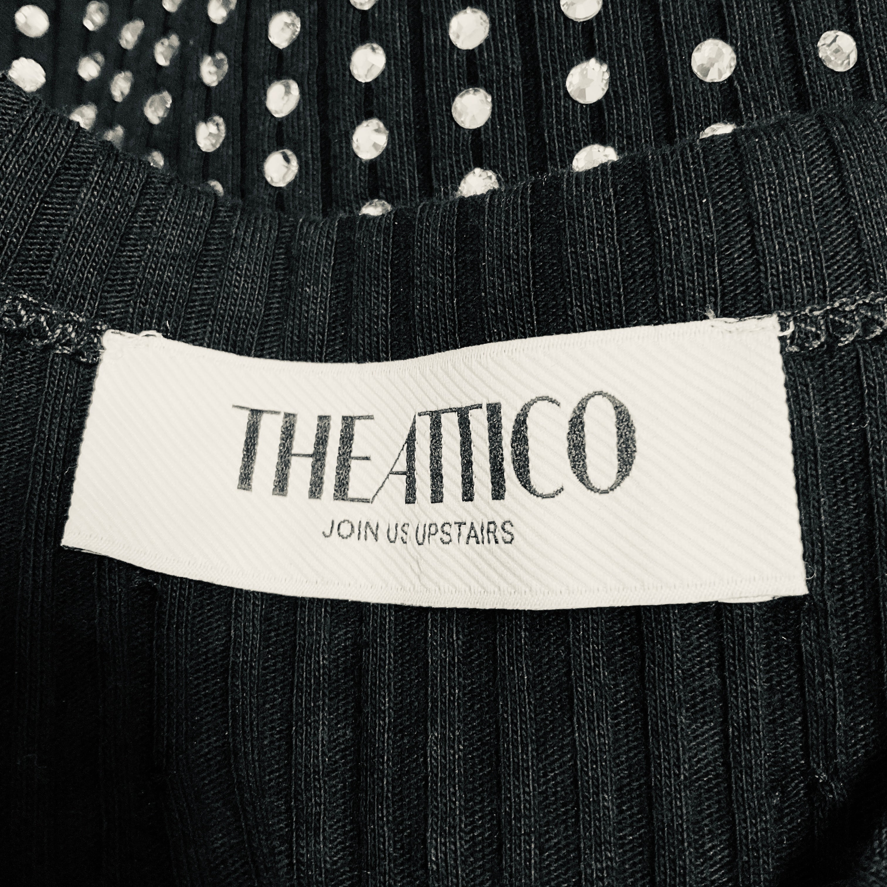 The Attico Black Sleeveless Crystal Tank Dress - Image 4