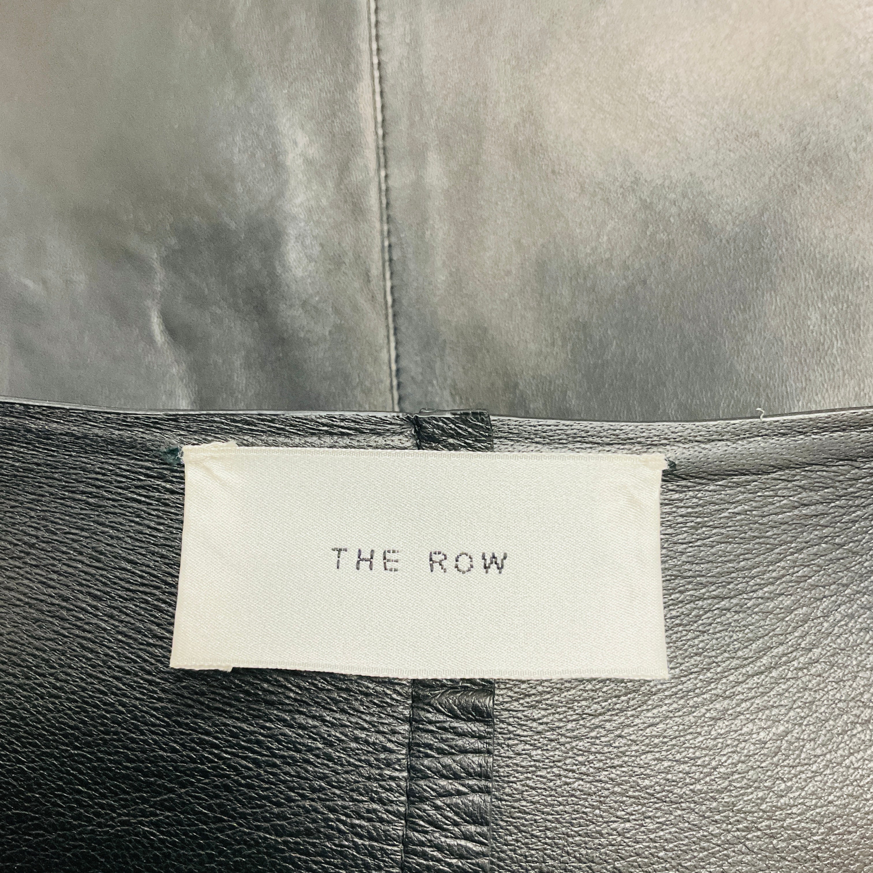 The Row Black Lambskin Leather Jacket with Open Front - Image 4