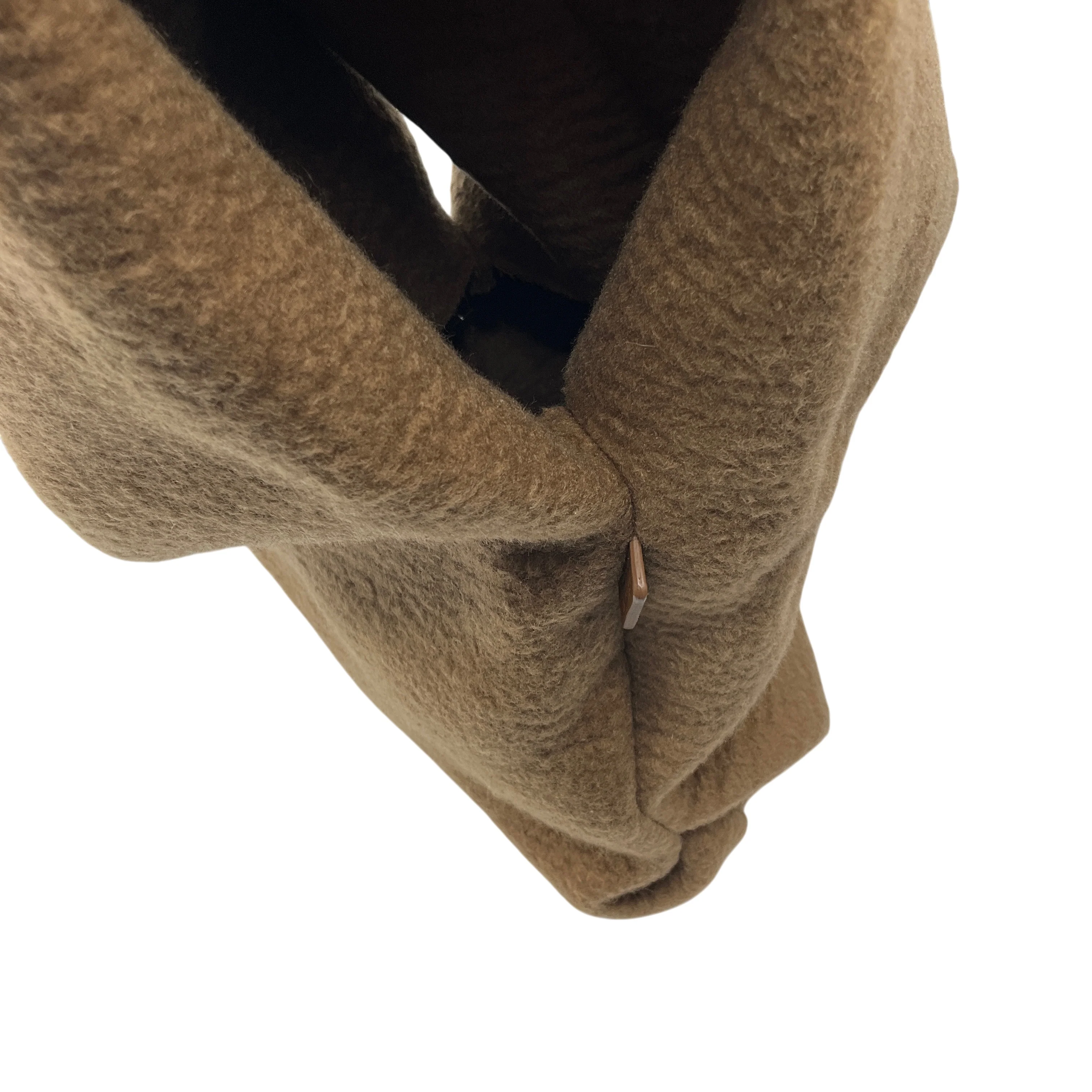 The Row Camel Large Glove Cashmere Clutch Bag - Image 11