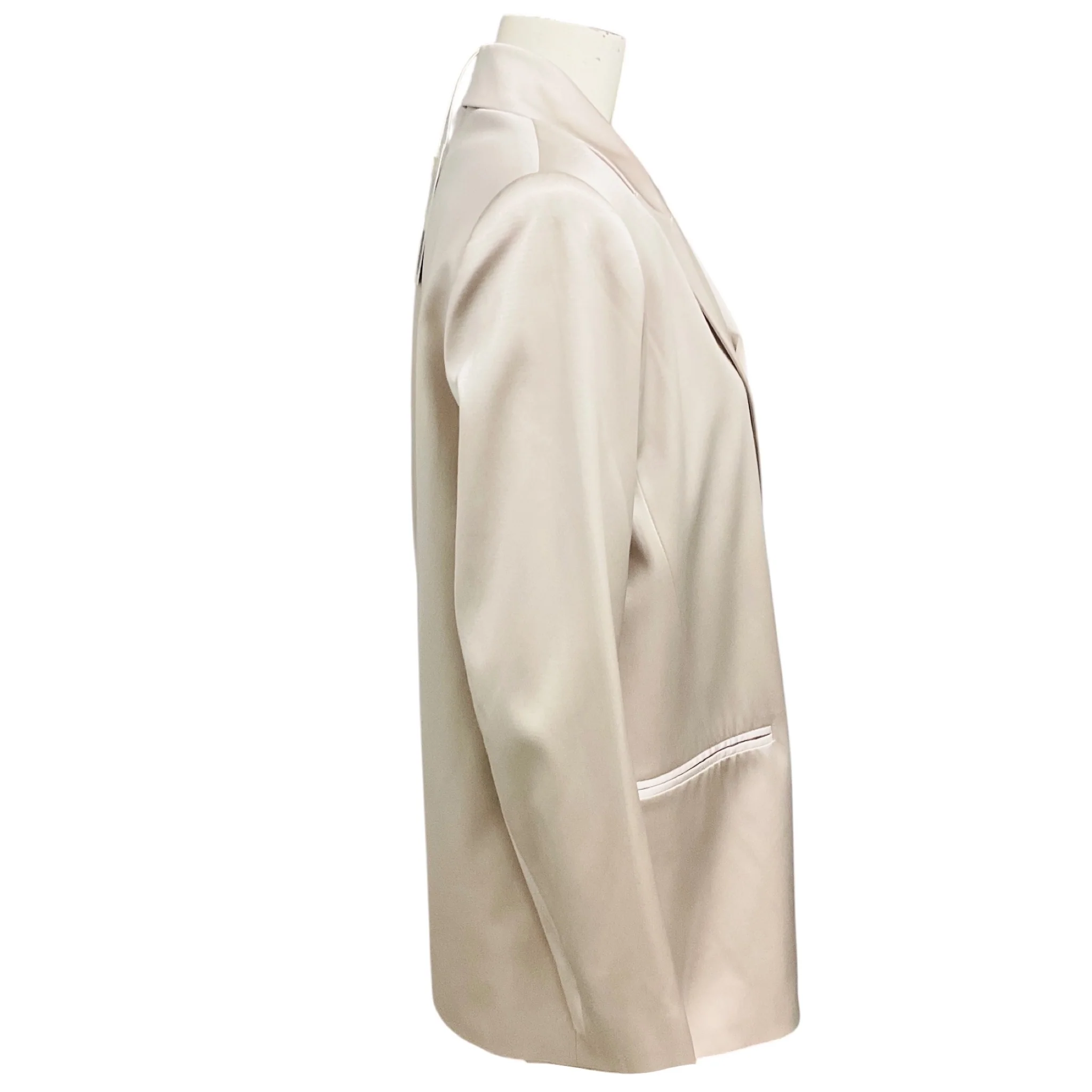The Sei Grey Oversized Silk Blazer - Image 2