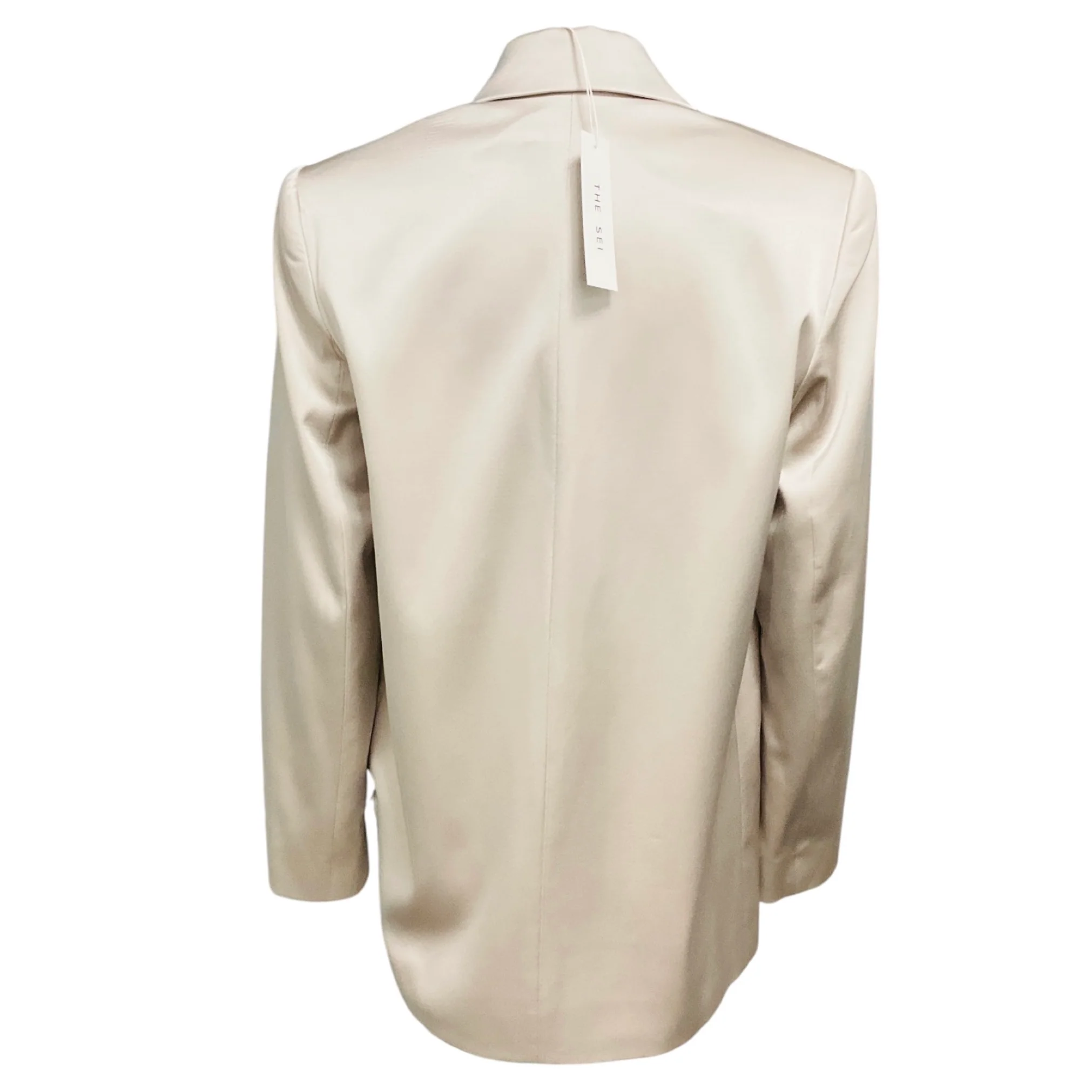 The Sei Grey Oversized Silk Blazer - Image 3