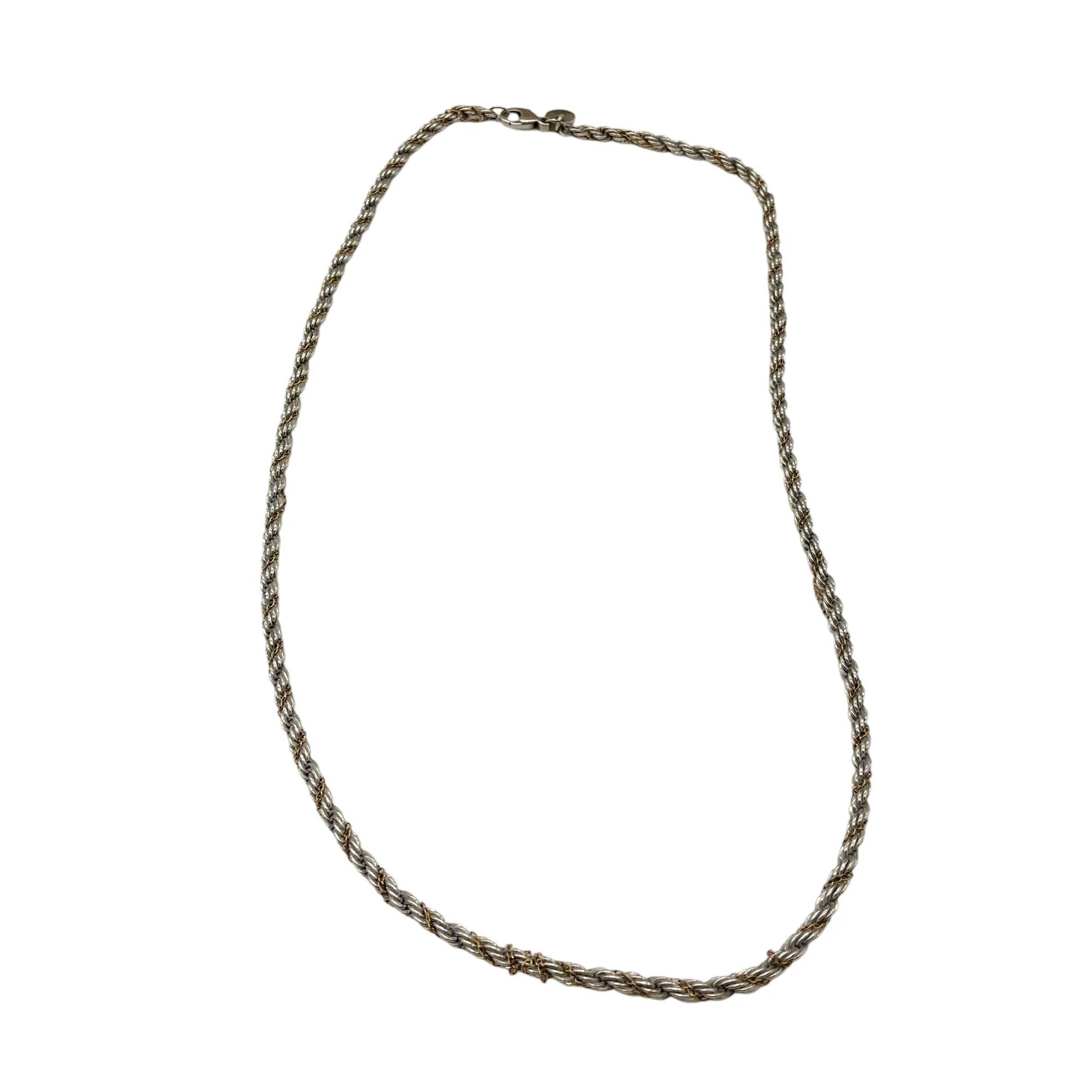 Tiffany & Co. Sterling Silver And Gold Twisted Rope Necklace - Image 3