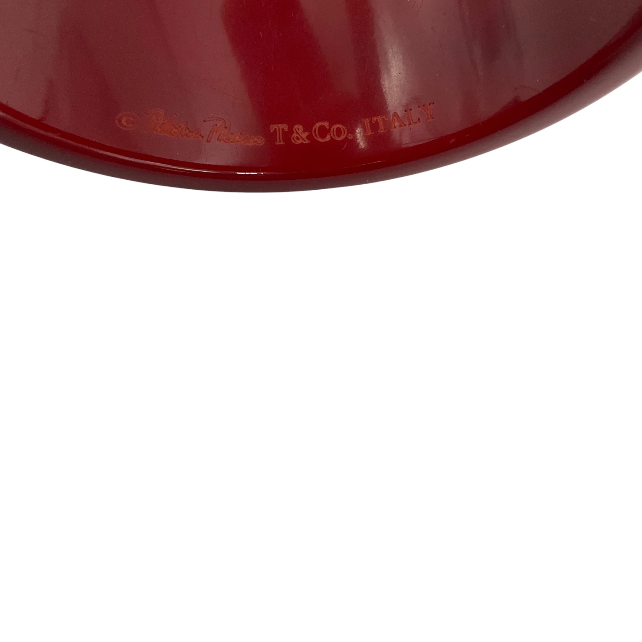 Tiffany & Co. Red / Orange Marrakesh Print Paloma Picasso Zellige Lacquer Wide Bangle Bracelet - Image 7