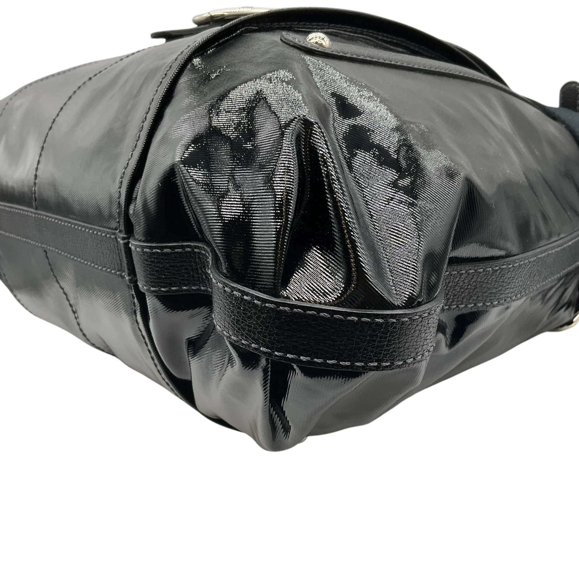Tod's Black Coated Canvas Buckle Tote - Image 5