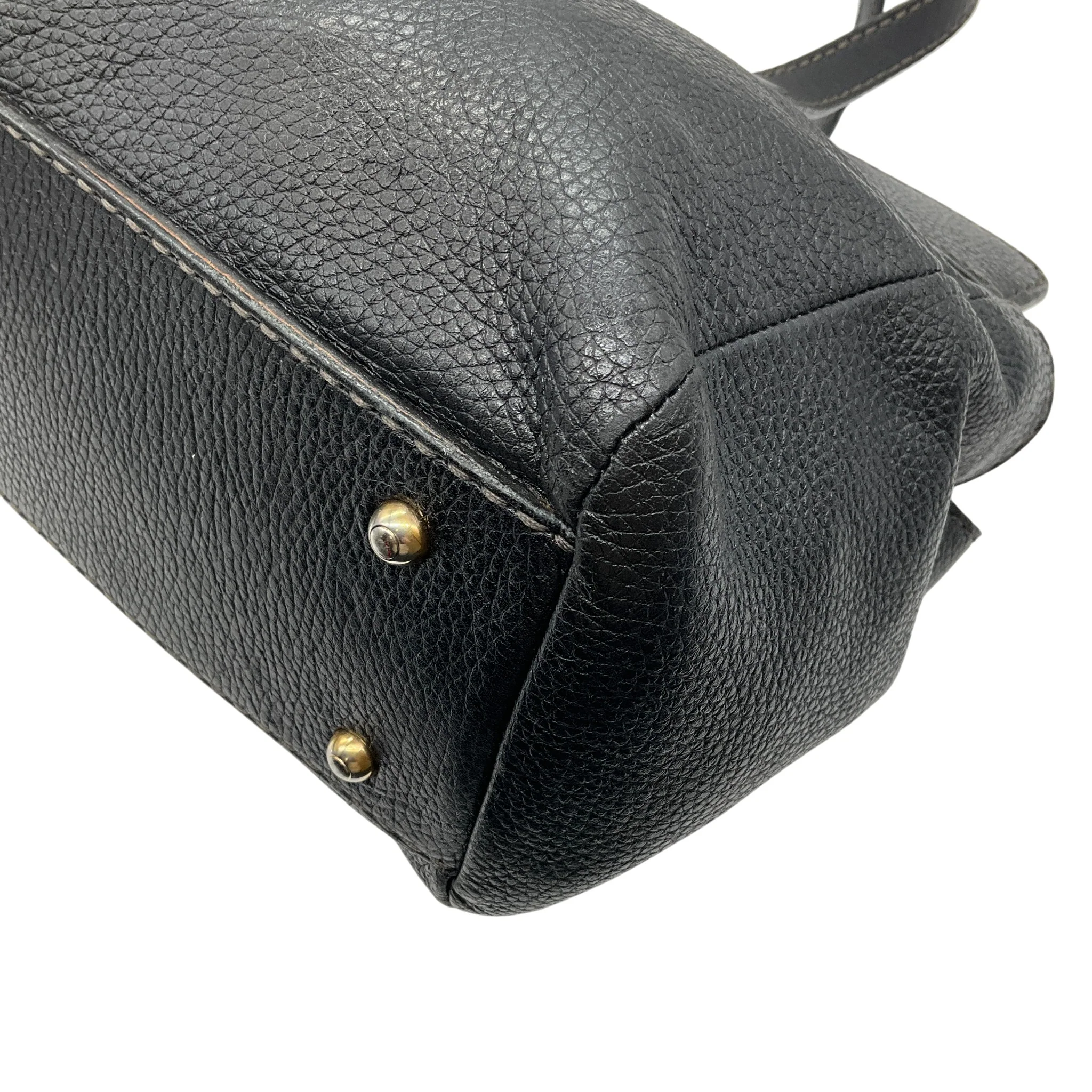 Tod's Black Pebbled Leather Shoulder Bag - Image 7