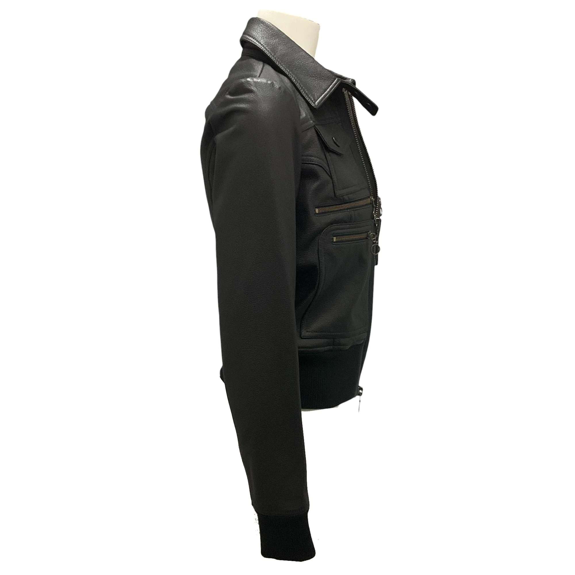 Tod's Black Lamb Leather Jacket - Image 2