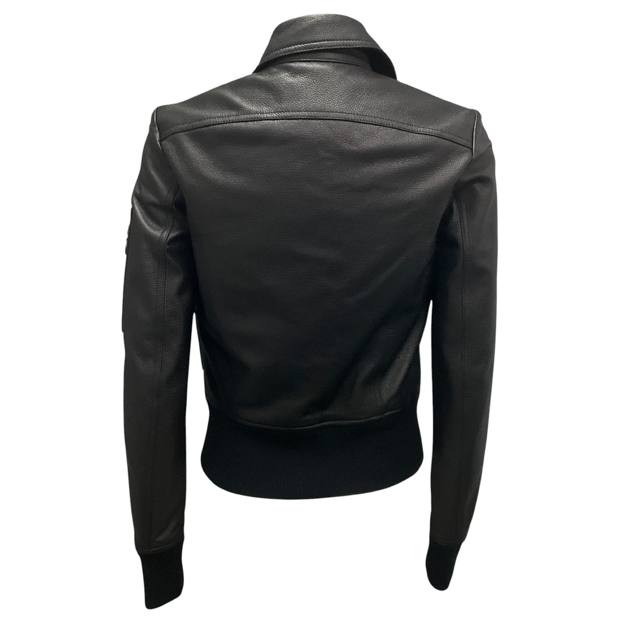Tod's Black Lamb Leather Jacket - Image 3