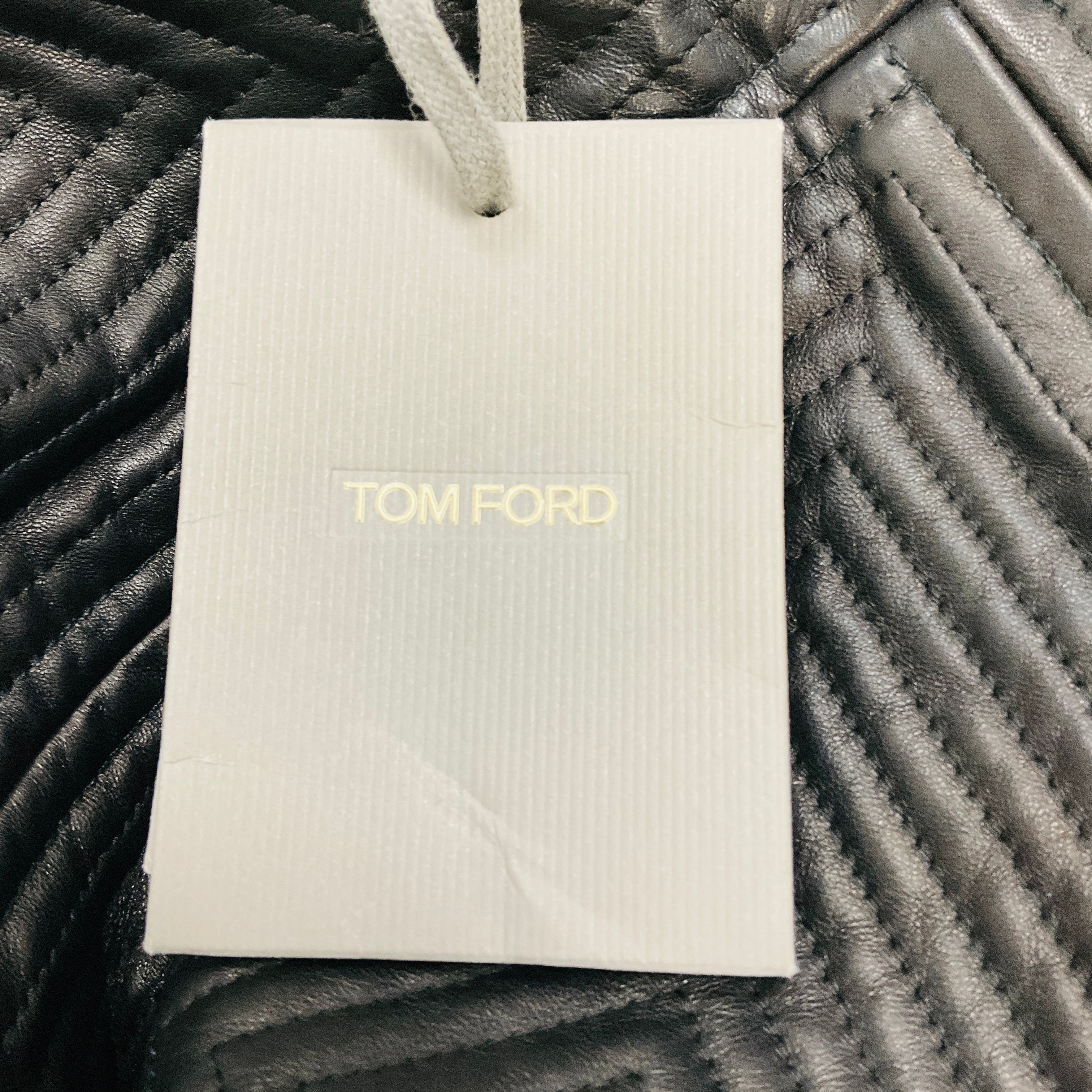 Tom Ford Black Sleeveless Lambskin Leather Midi Dress - Image 6