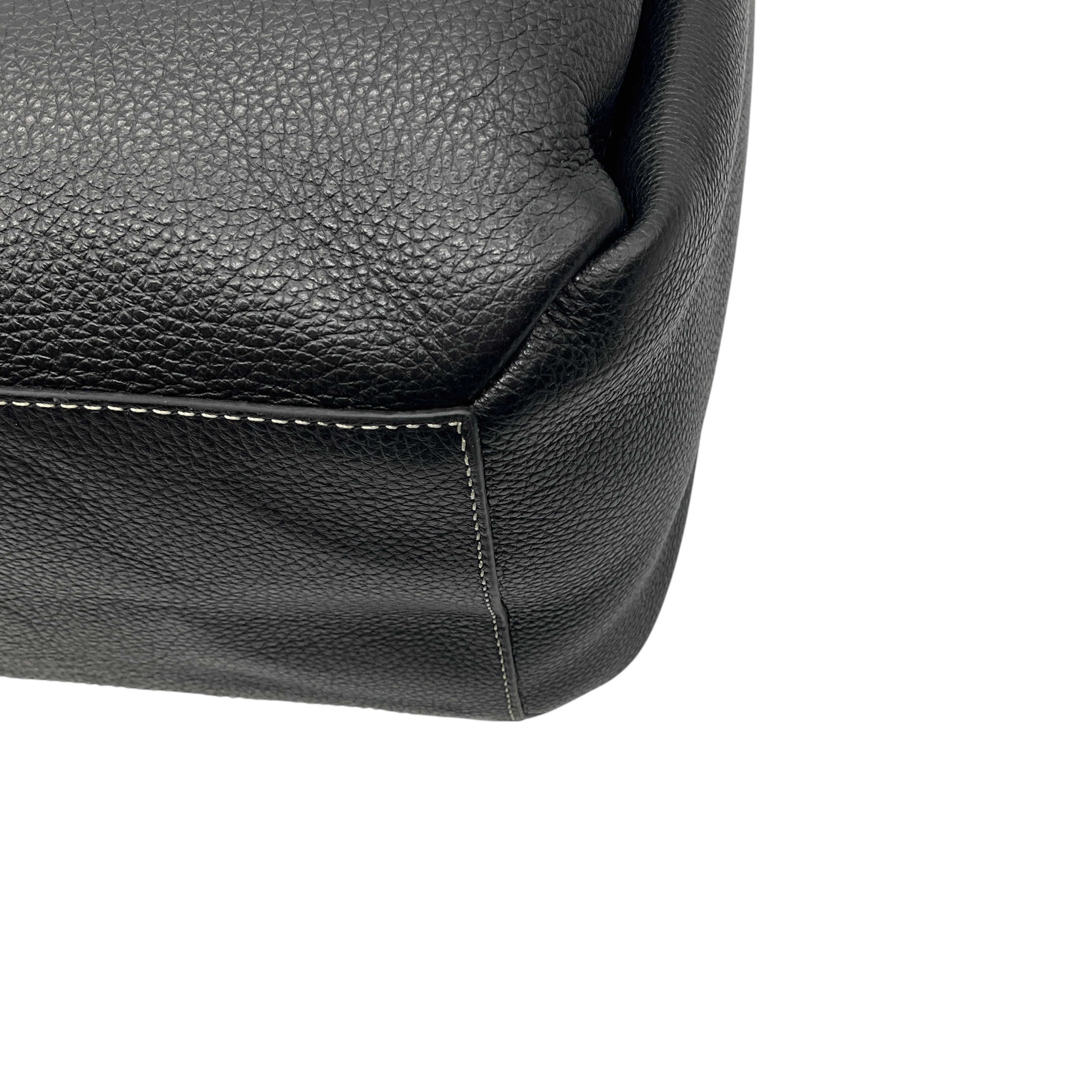 Toteme Black Grained Leather Belt Hobo Bag - Image 11