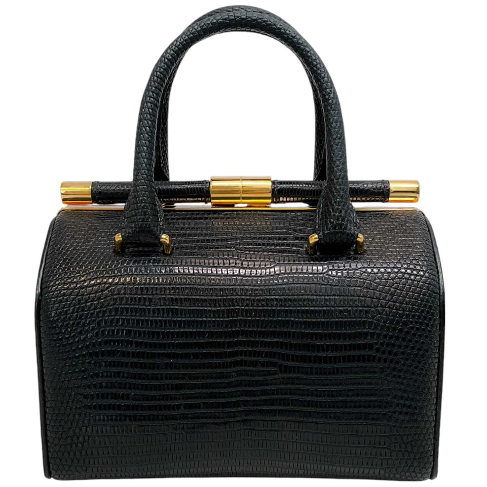 Tyler Ellis Black Lizard Small Jamie Doctor Bag - Image 3