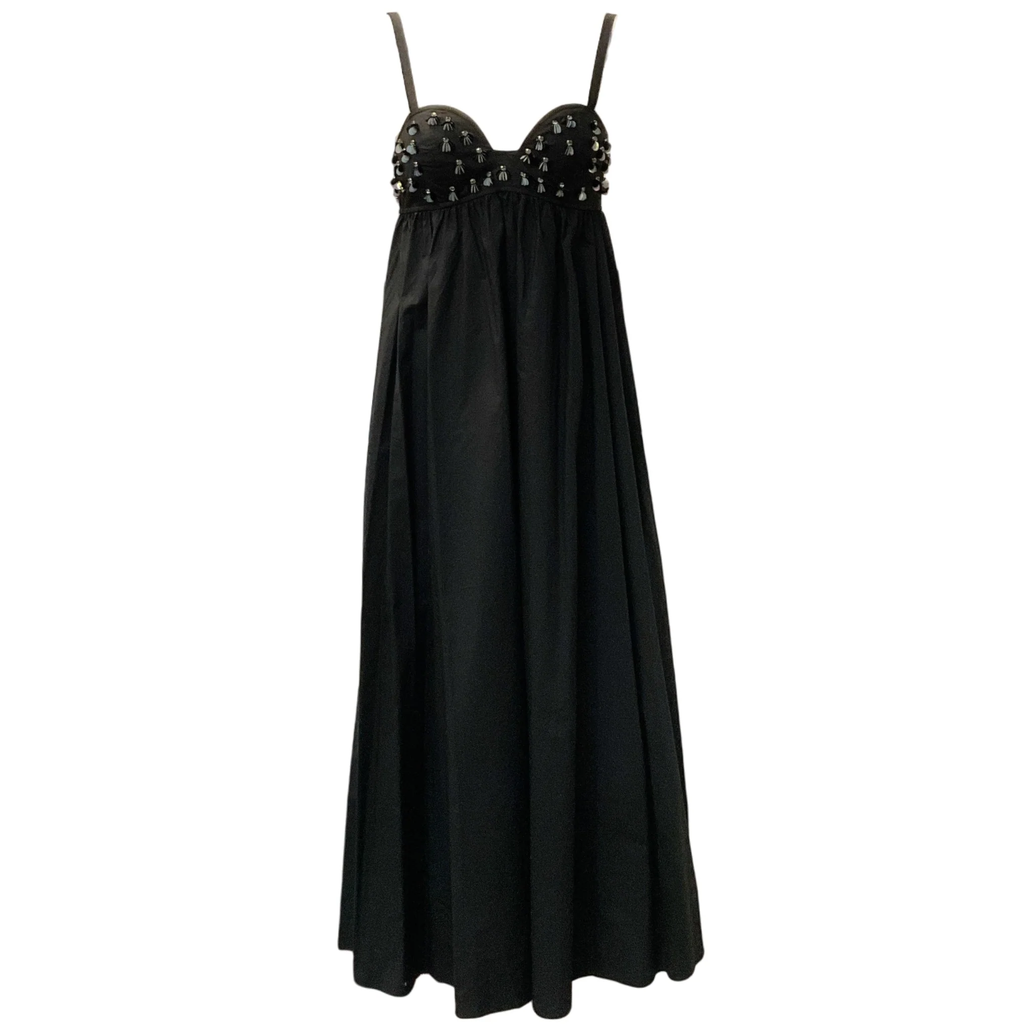 Ulla Johnson Black Noir Harlan Sequin Embellished Dress