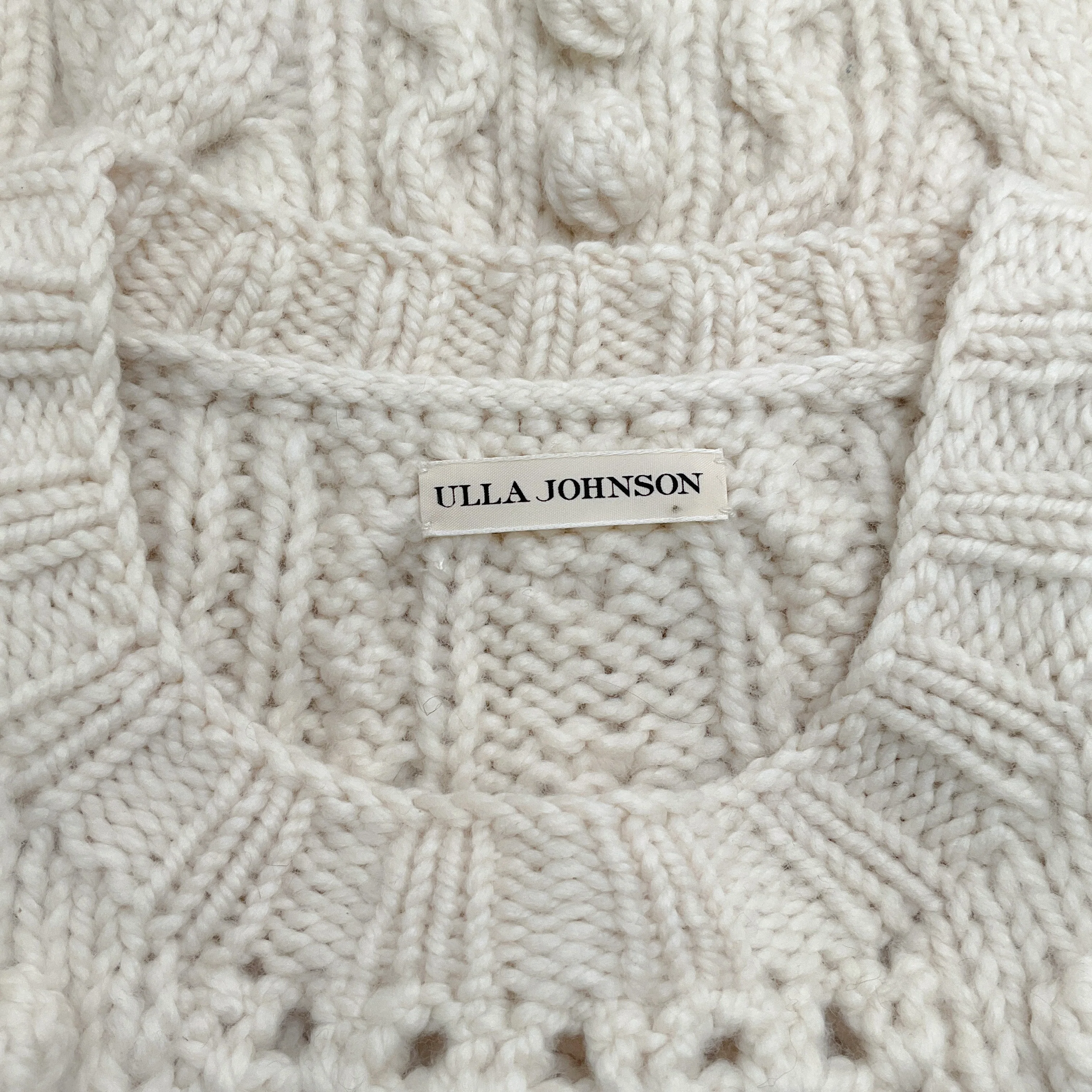 Ulla Johnson Ivory Wool Long Sleeve Sweater - Image 4