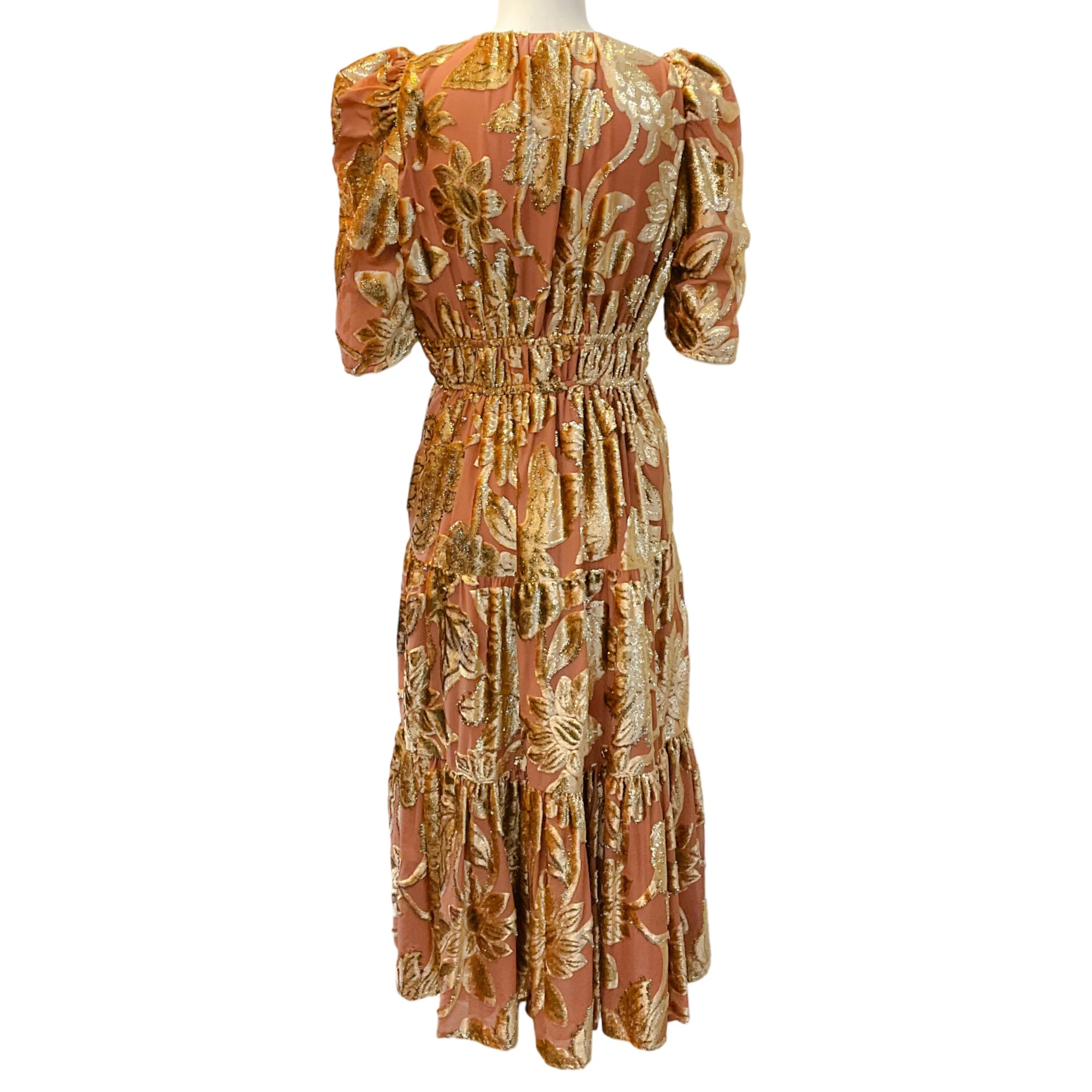 Ulla Johnson Loretta Velvet Devoré Midi Dress - Image 3