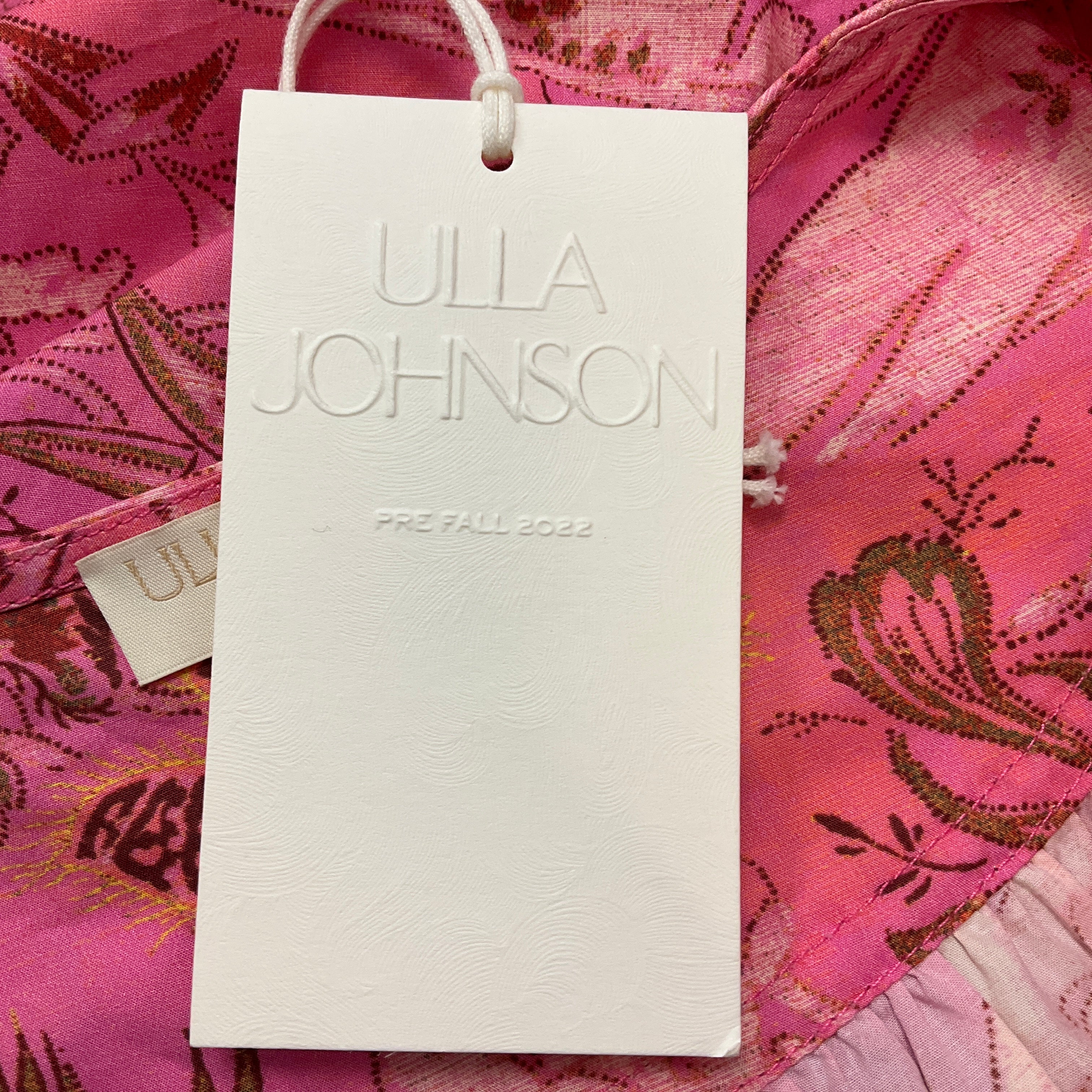 Ulla Johnson Pink Camellia Leiko Floral Print Mini Dress - Image 5