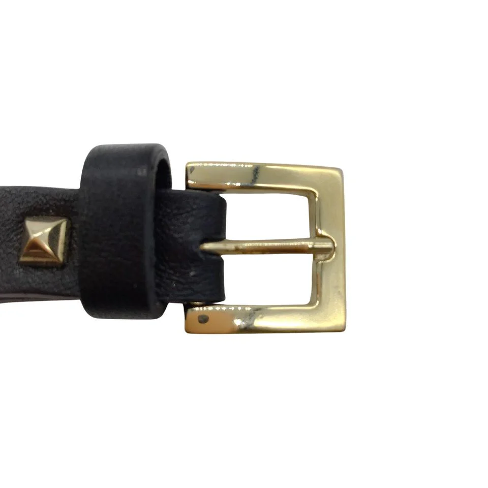 Valentino Black Gold Large Rockstuds Bracelet - Image 5