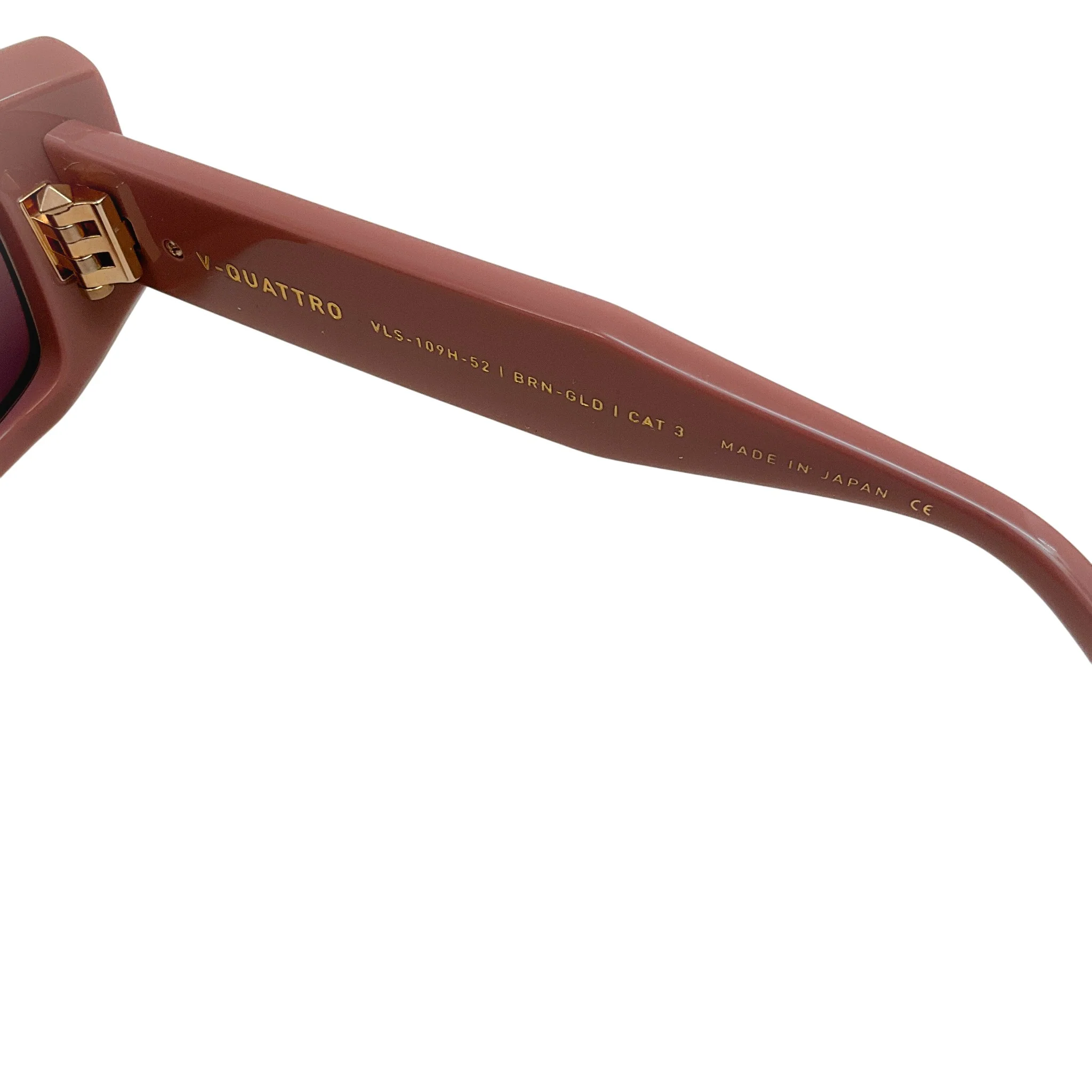 Valentino Brown / Gold V Quattro Sunglasses - Image 7
