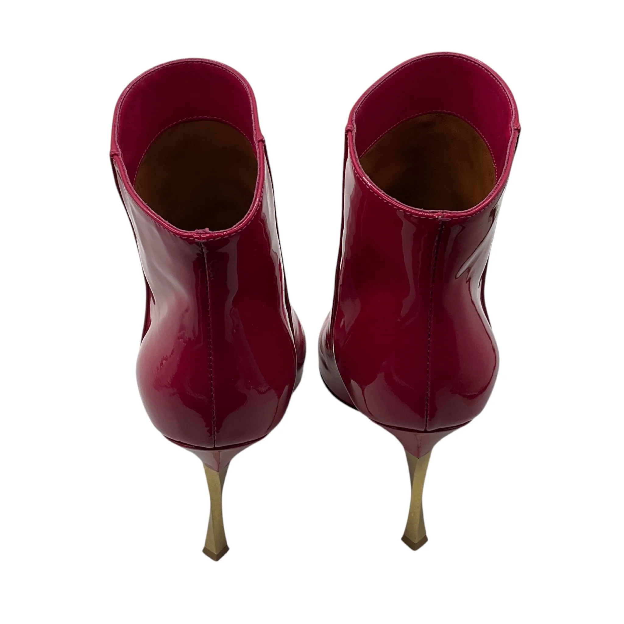 Valentino Hot Pink Pointed Toe Patent Leather Booties - Image 5