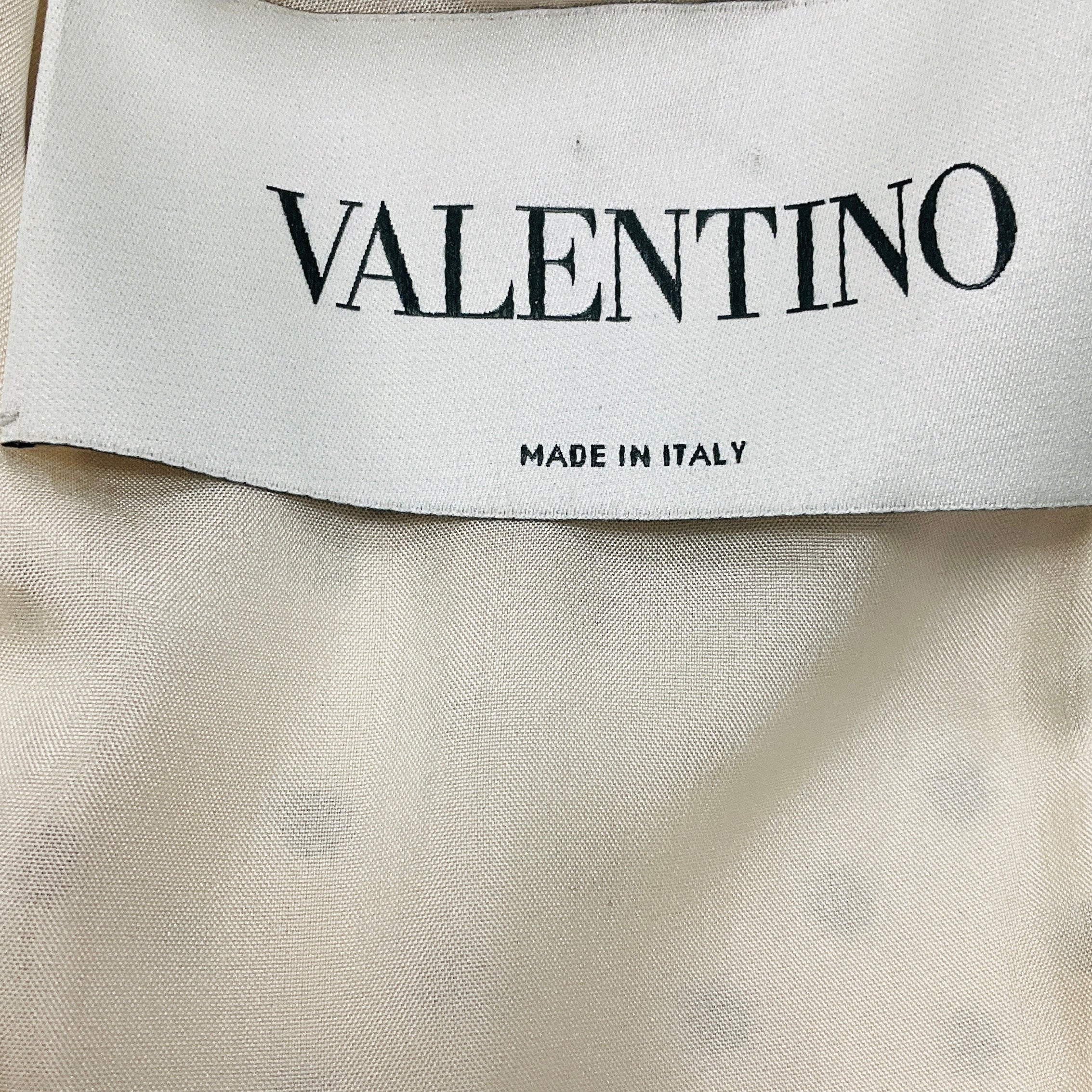 Valentino Ivory / Black Ruffled Polka Dot Print Crepe Cocktail Dress - Image 4