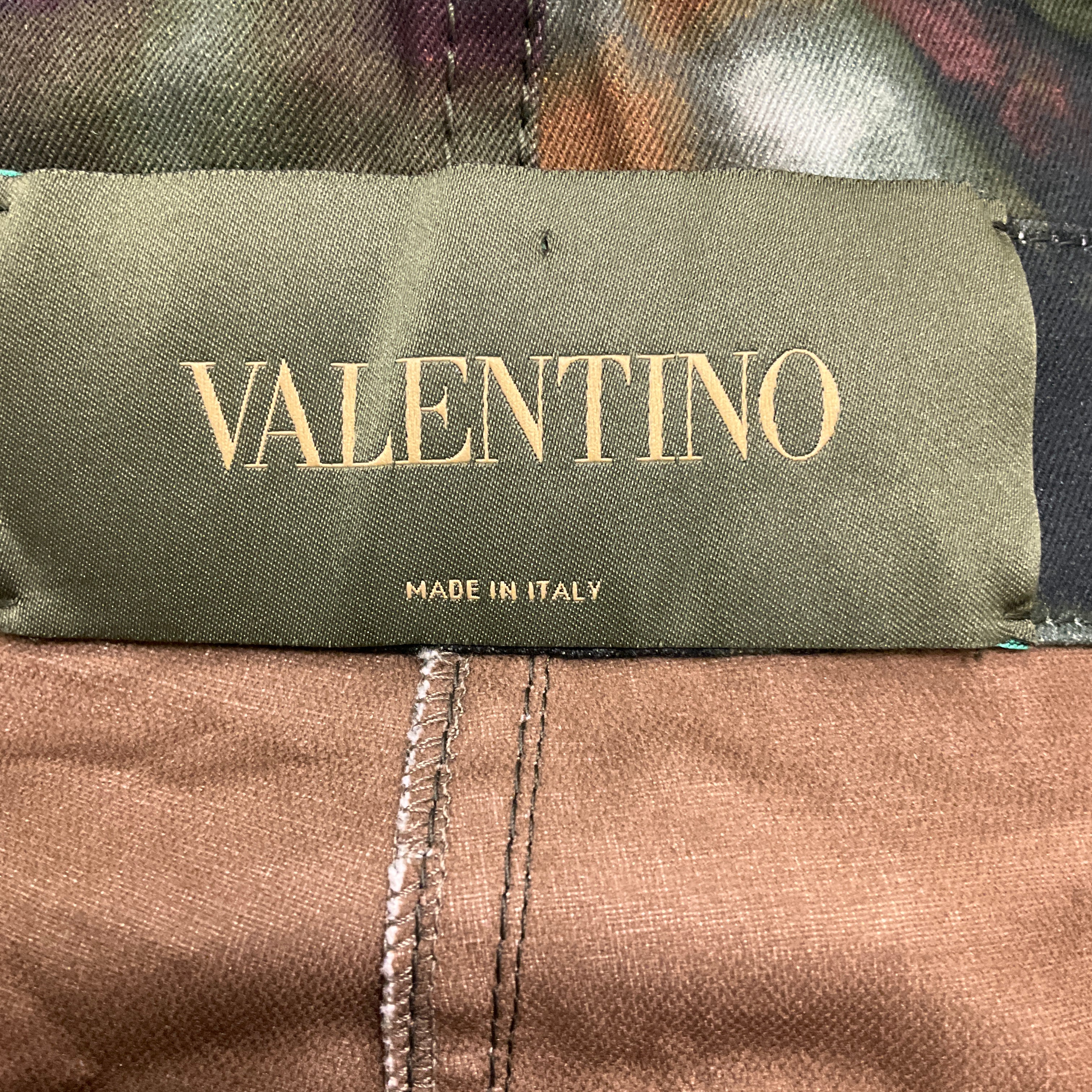 Valentino Olive Green Multi Bead Embellished Embroidered Mini Romper / Jumpsuit / Overalls - Image 4