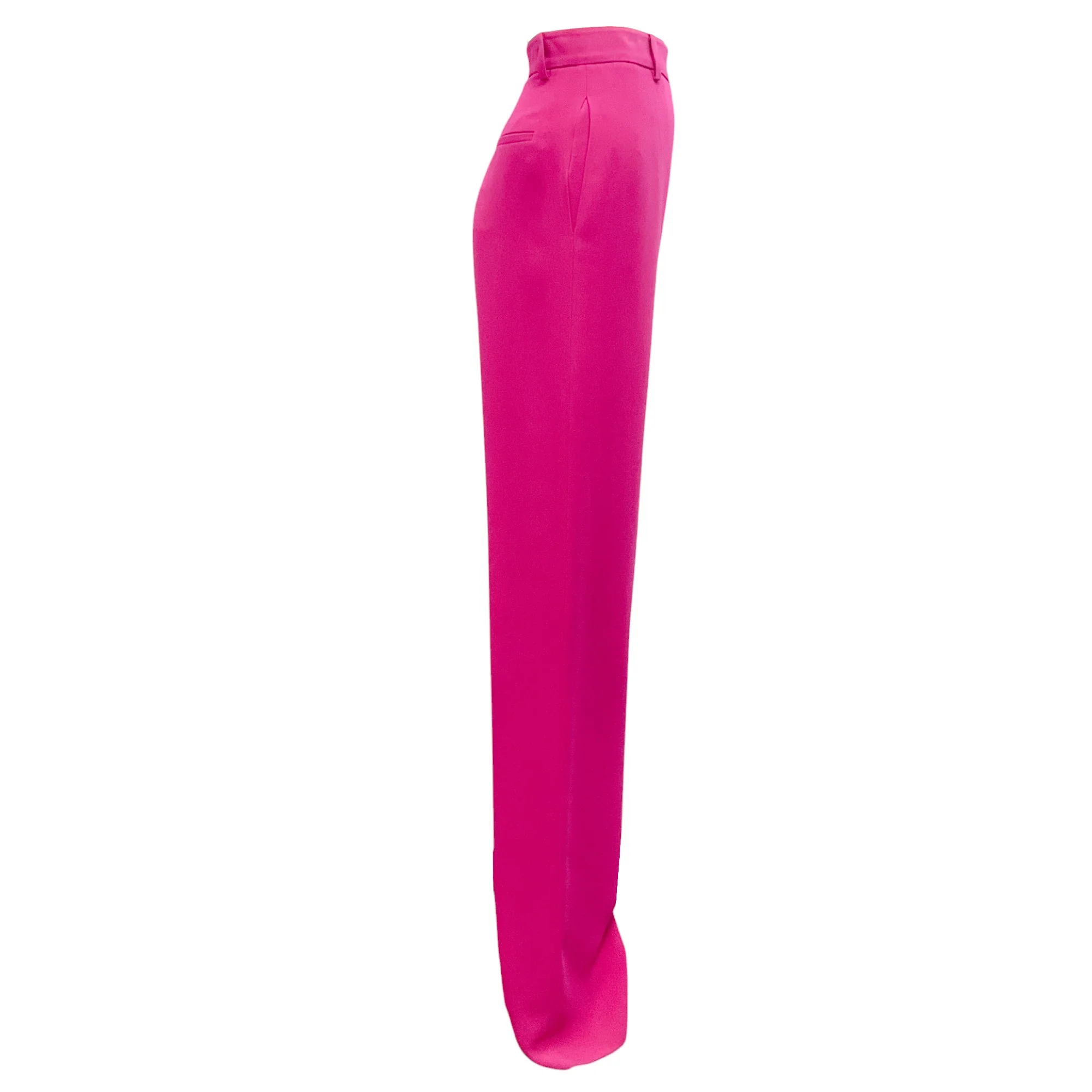 Valentino Pink 2022 Silk Crepe Trousers - Image 2