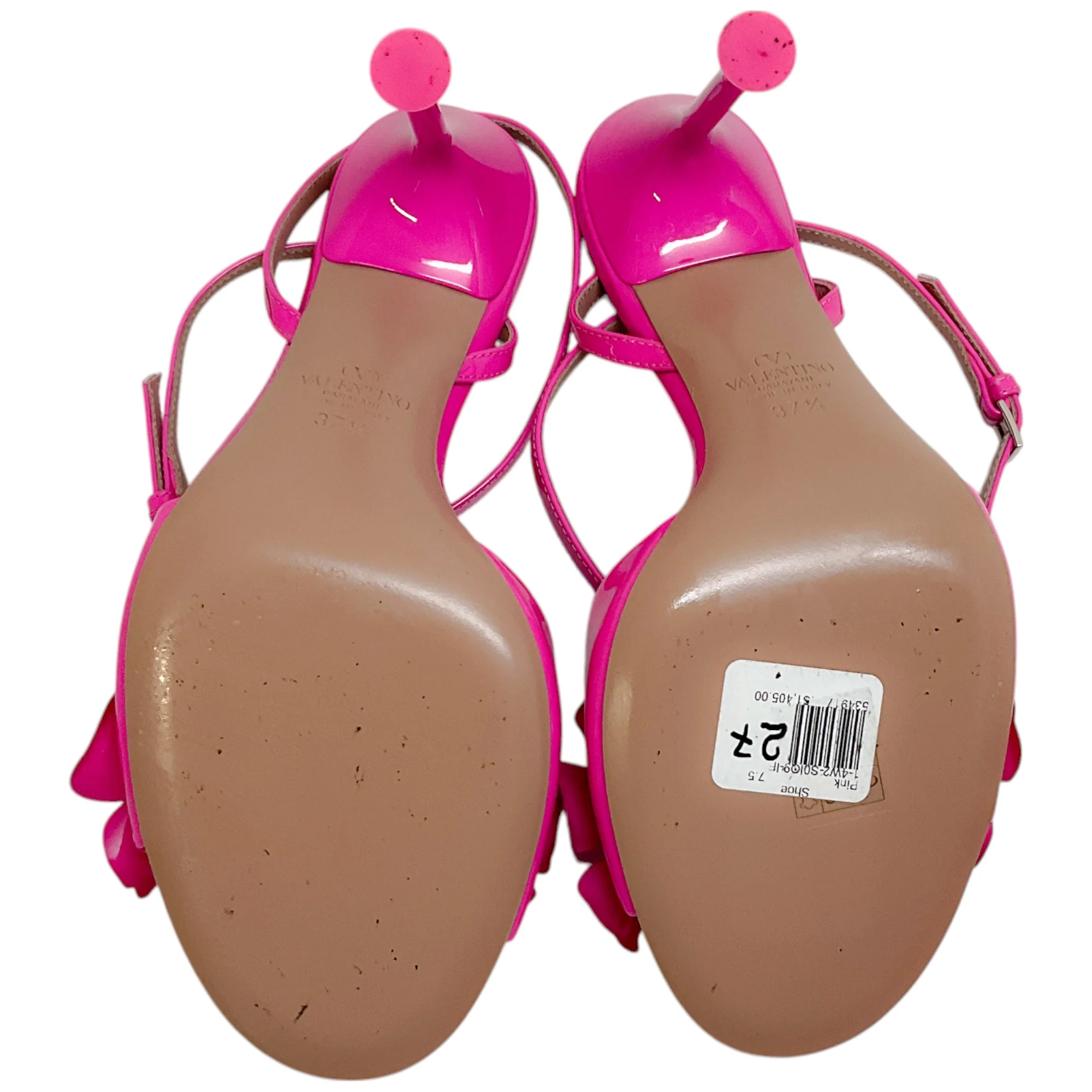 Valentino Pink Patent Archive Wild Flower Leather Sandals - Image 7