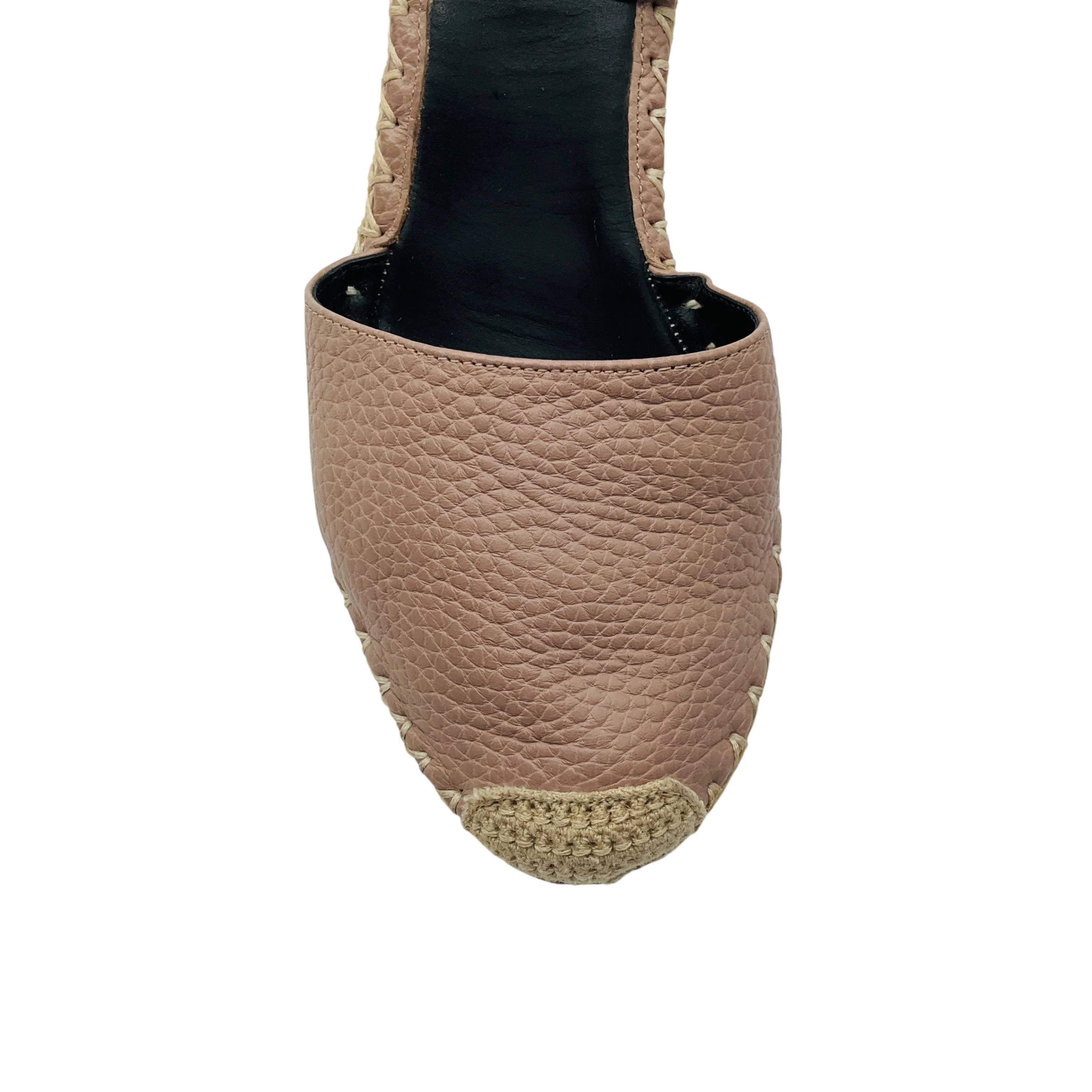 Valentino Rose Rockstud Double Leather Wedge Espadrilles - Image 5