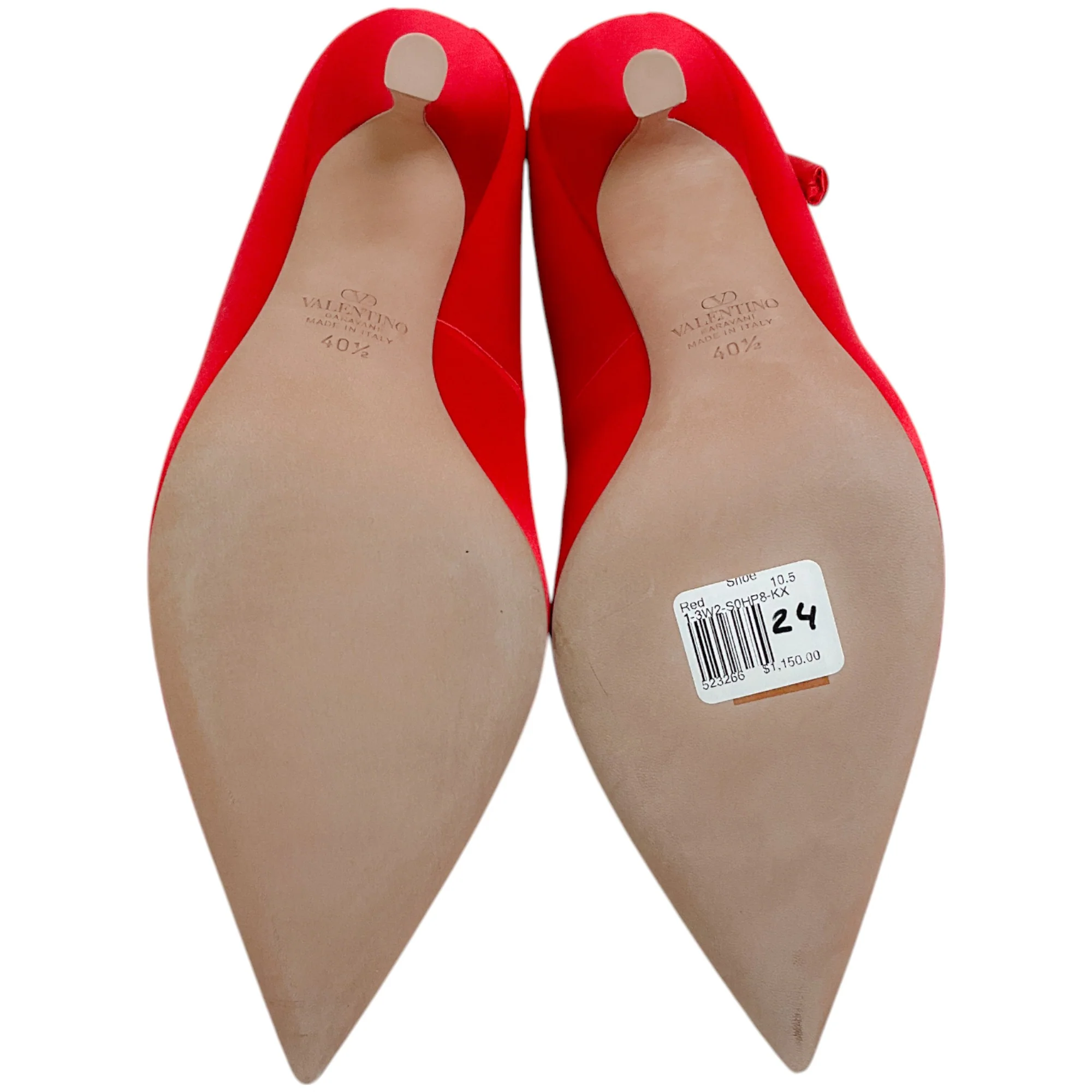 Valentino Rouge Red Satin Nite Out Pumps - Image 11
