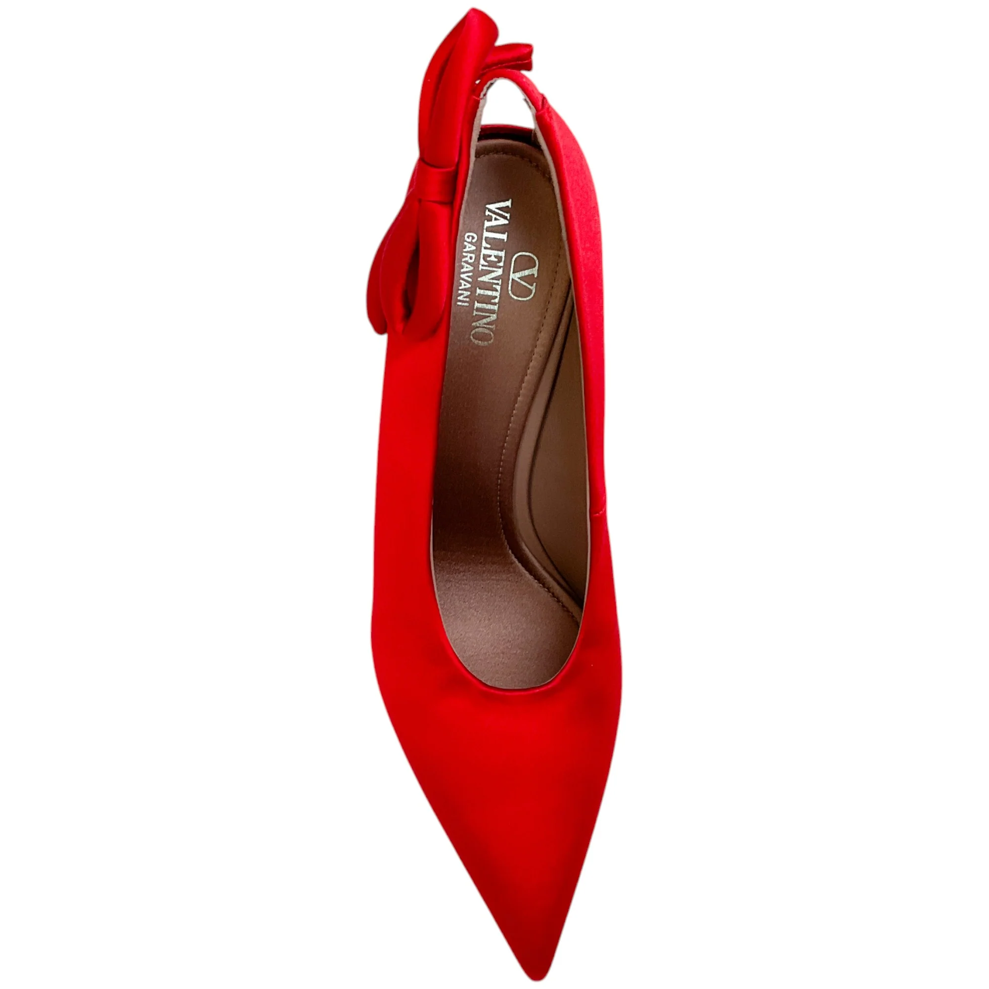 Valentino Rouge Red Satin Nite Out Pumps - Image 4