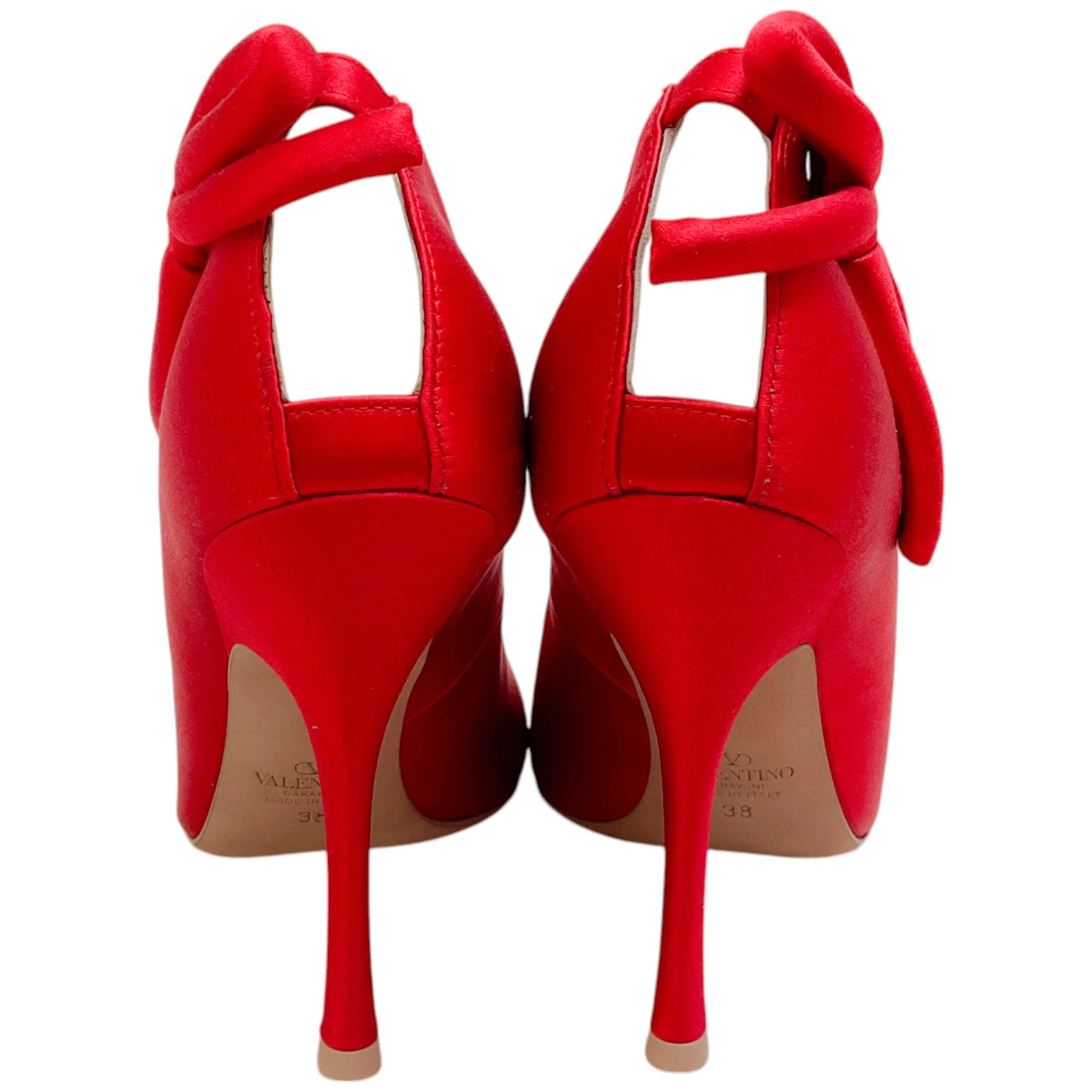 Valentino Rouge Red Satin Nite Out Pumps - Image 5