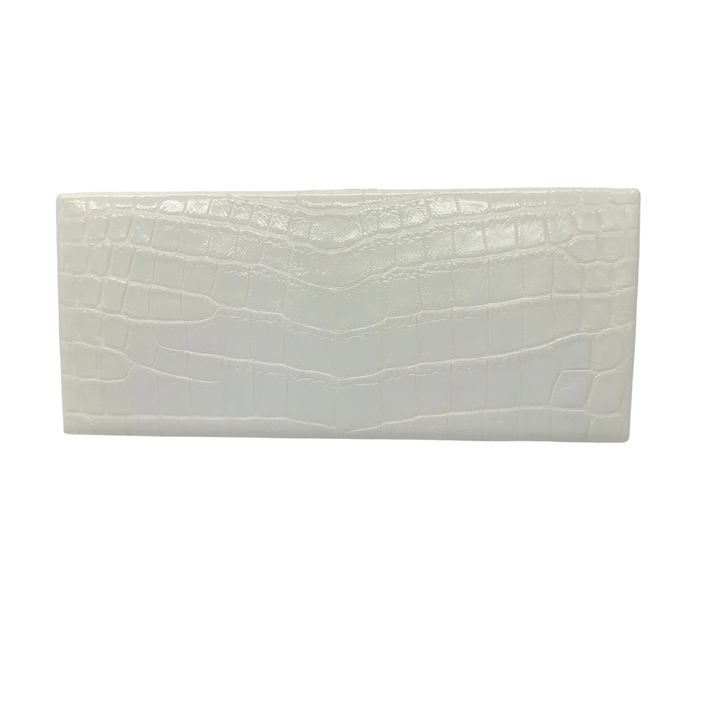 VBH Light Lime Green Celadon Alligator Skin Leather Clutch Bag - Image 3