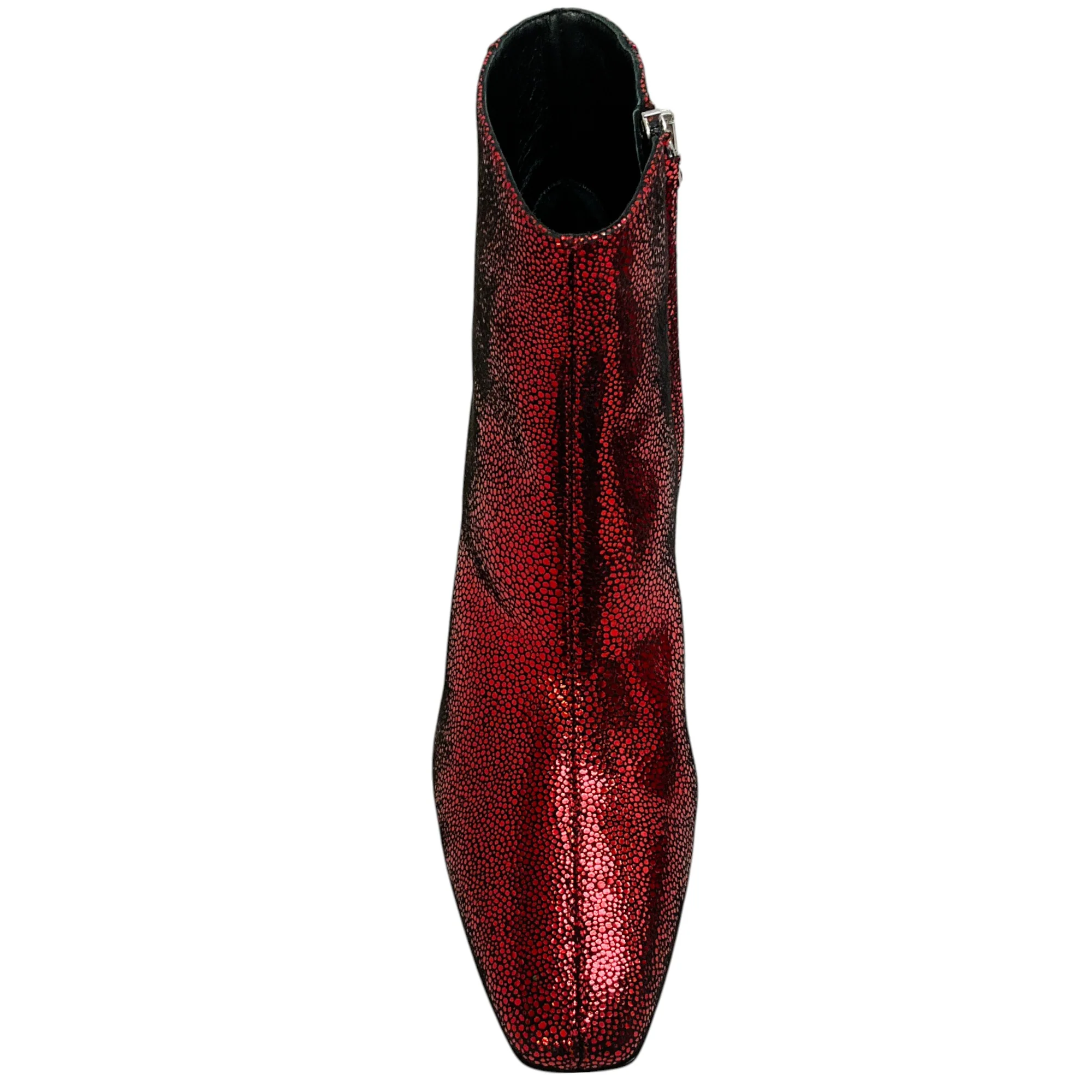 Zero + Maria Cornejo Red Shimmer Suede Boots - Image 4