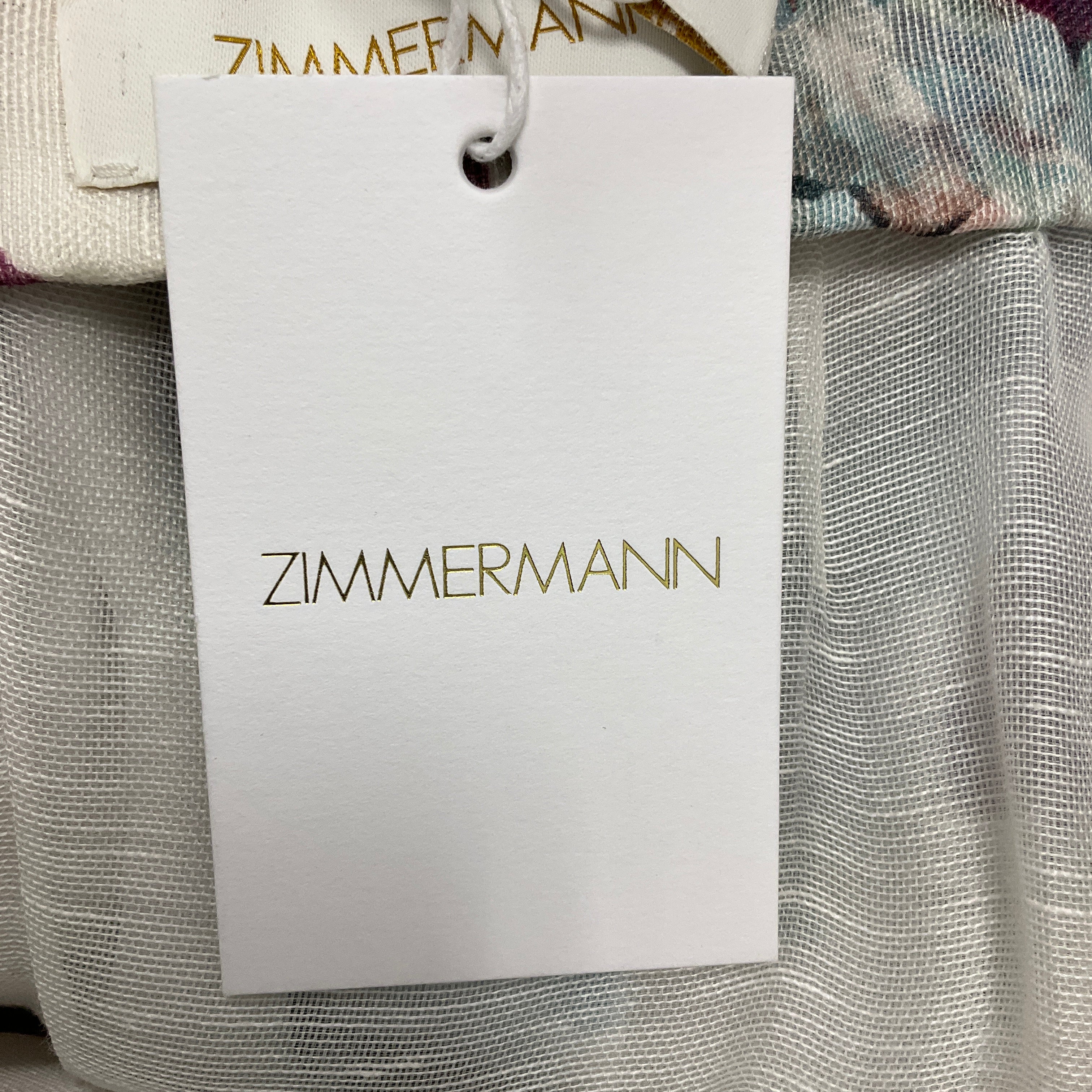 Zimmermann Ivory Barkcloth Print Matchmaker Drape Skirt - Image 5