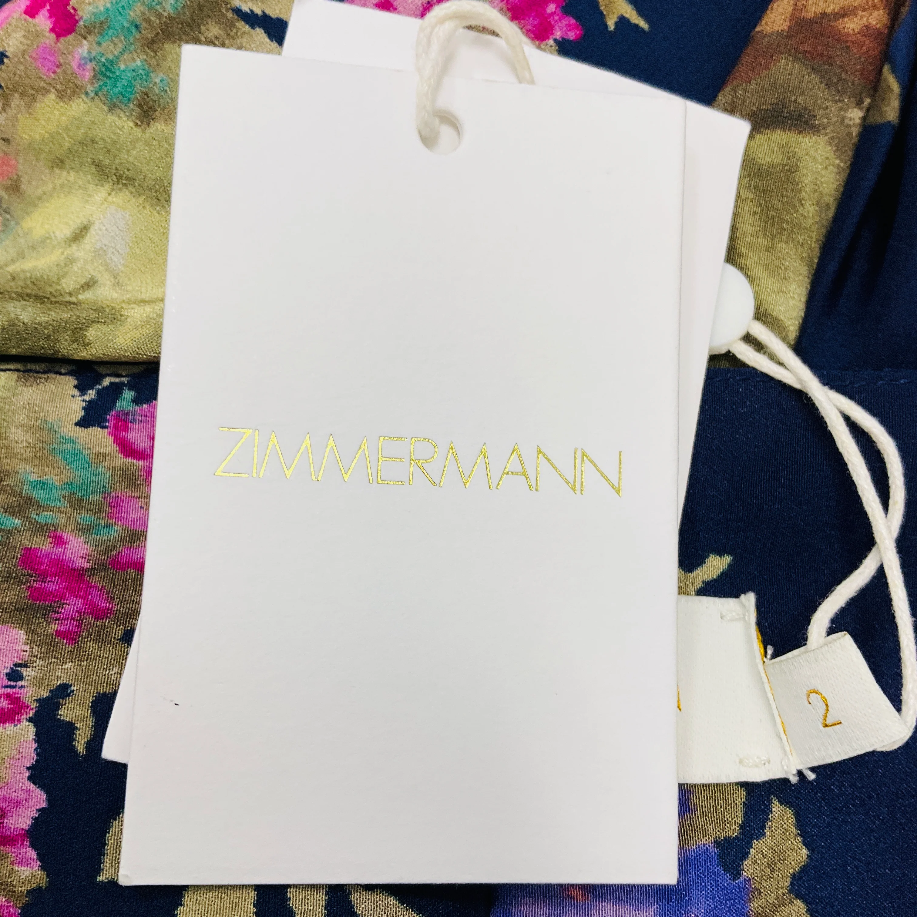 Zimmermann Navy Bouquet Halter Neck Blouse - Image 5