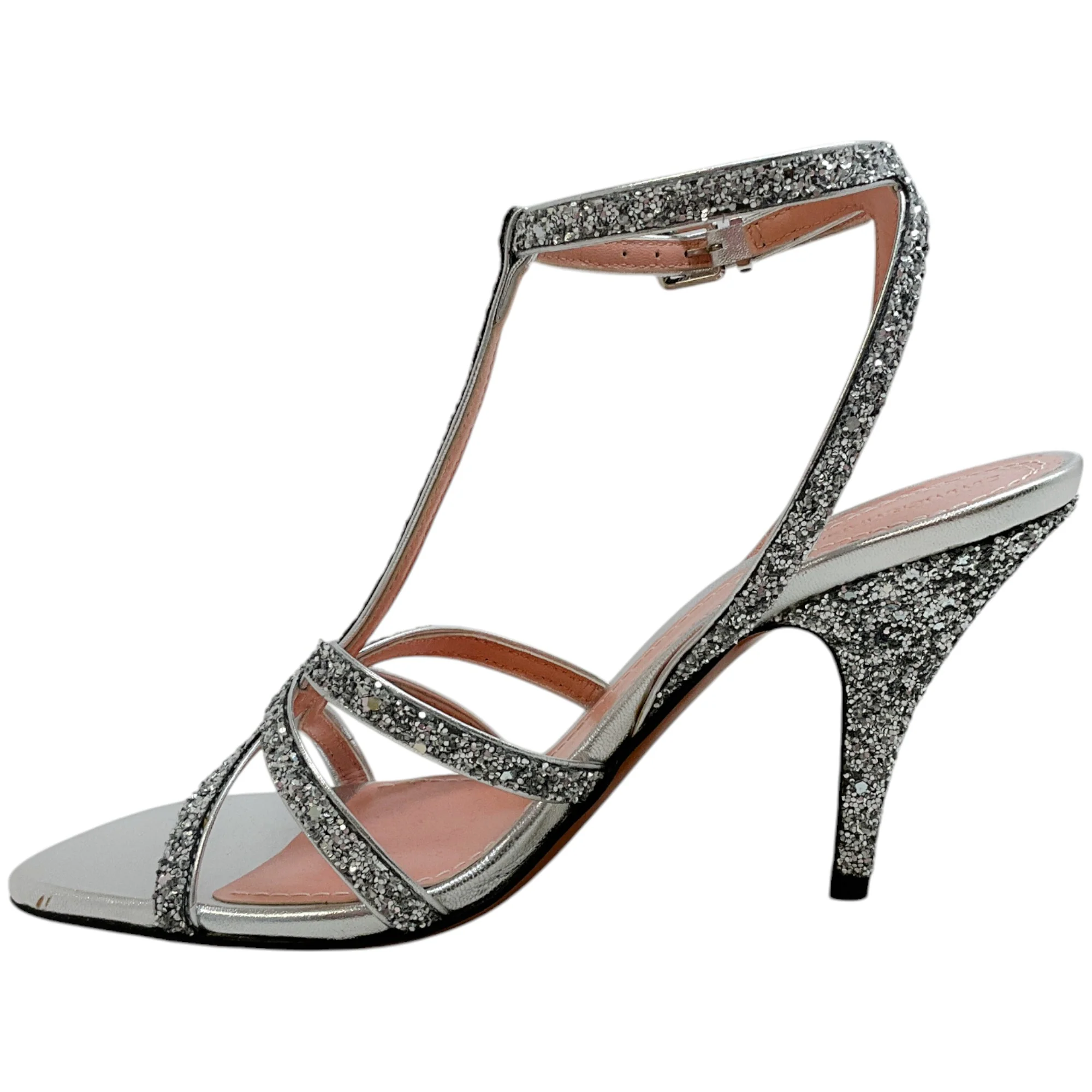 Zimmermann Silver Sequined Aura Sandals - Image 3
