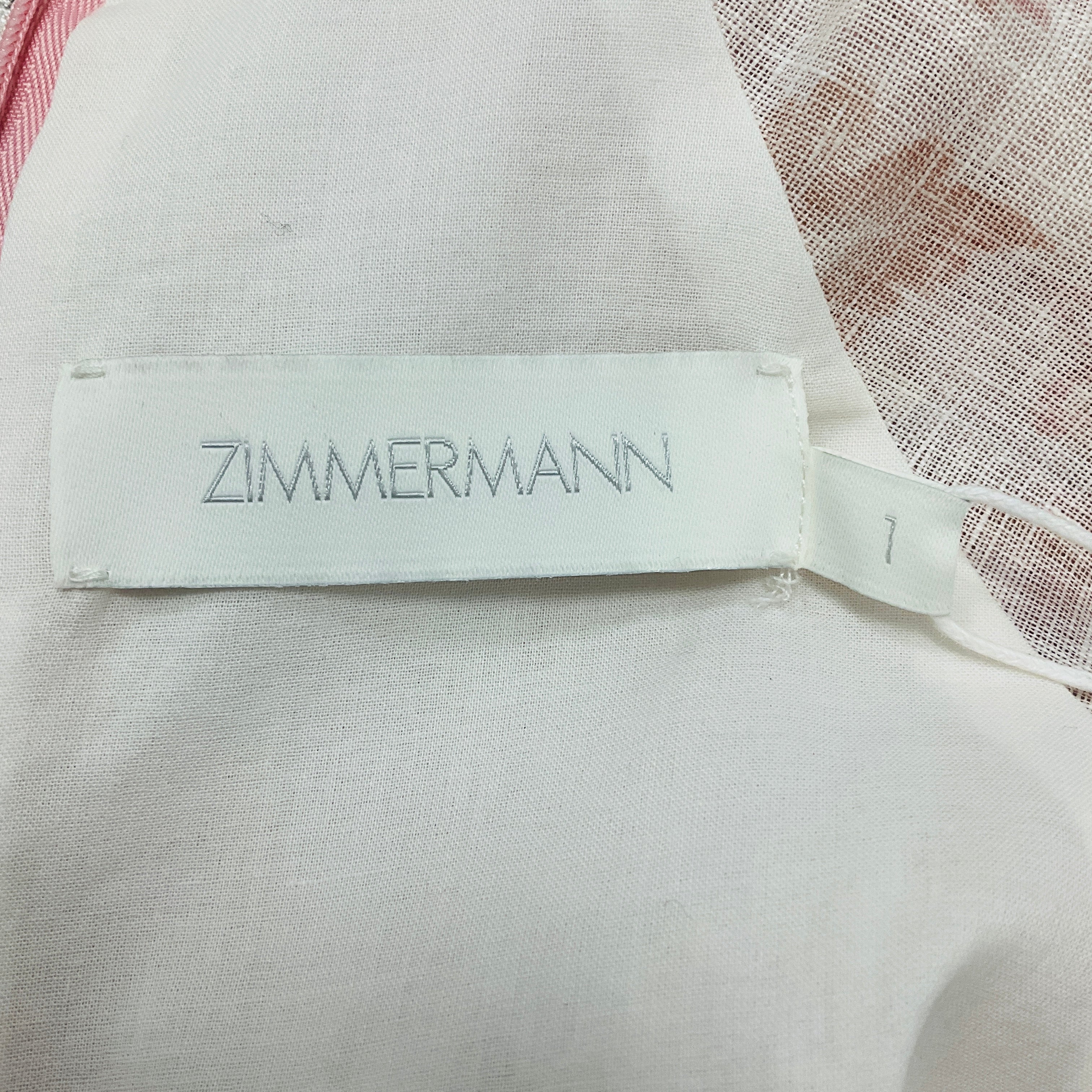 Zimmermann Spliced Lyre Wrap Billow Mini Dress - Image 4