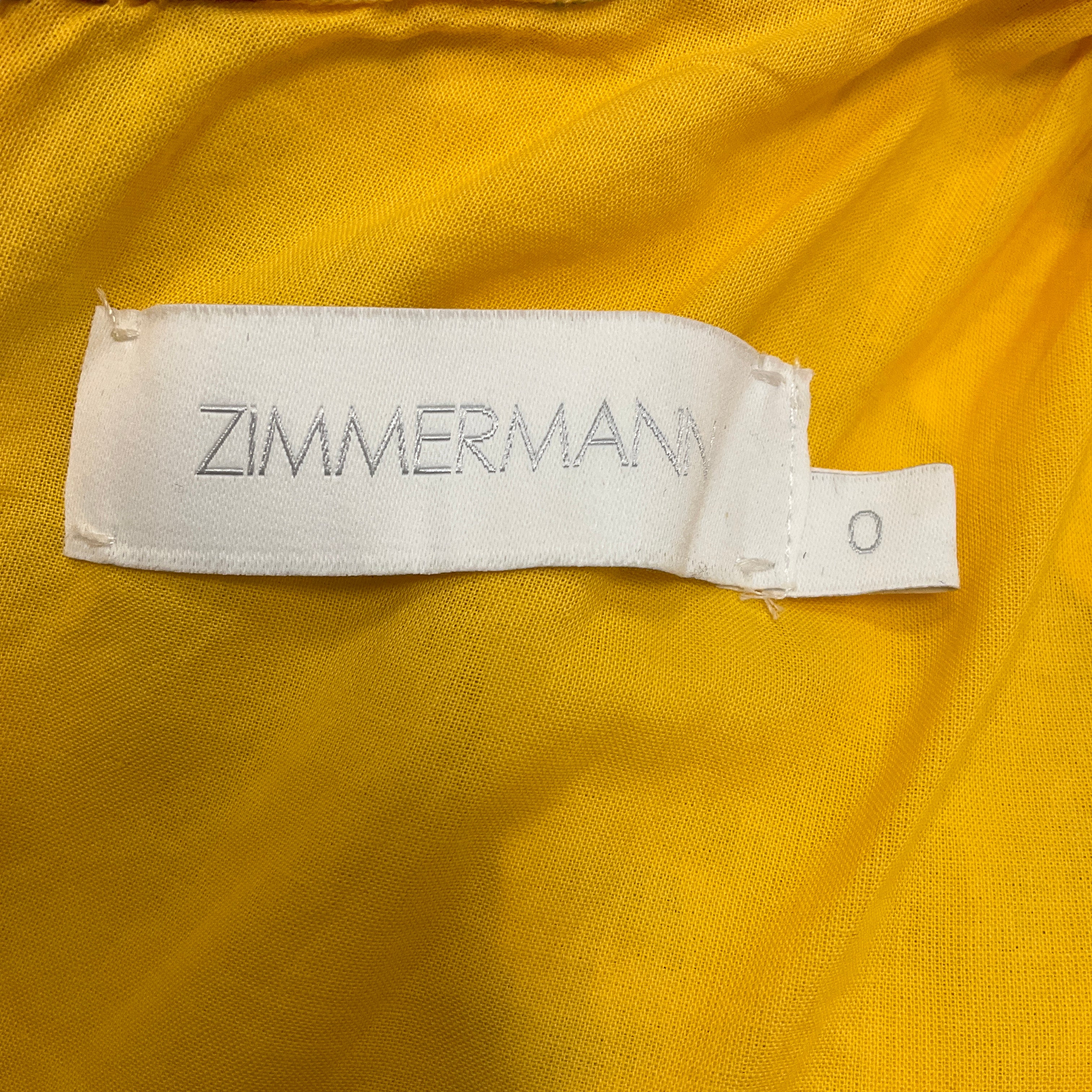 Zimmermann Yellow Multi Tropicana Floral Printed Linen Cut Out Mini Dress - Image 4